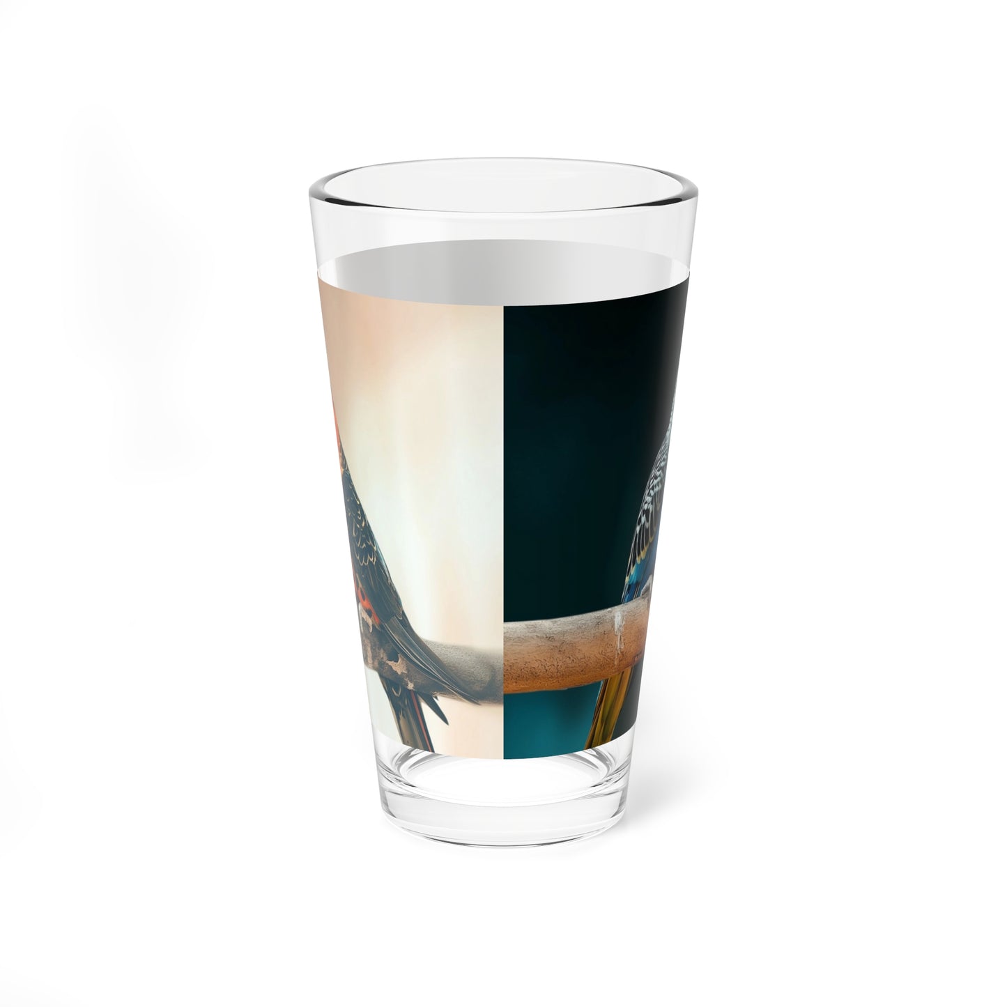 Colorful Parrot Mixing Glass - 16oz Cocktail and Beverage Cup
