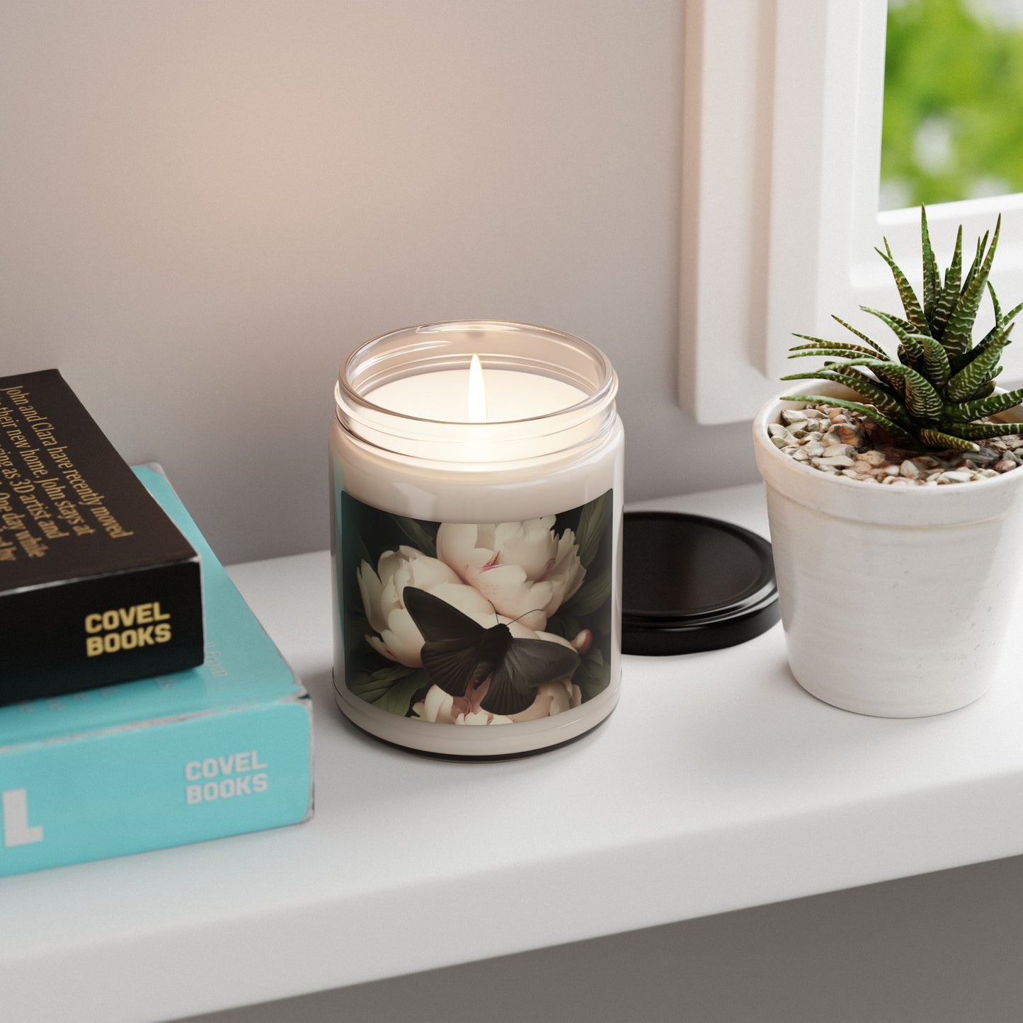 Velvet Blooms and Midnight Wings: Luxury Scented Soy Wax Candle - 9oz - Home Decor Gift for Relaxation