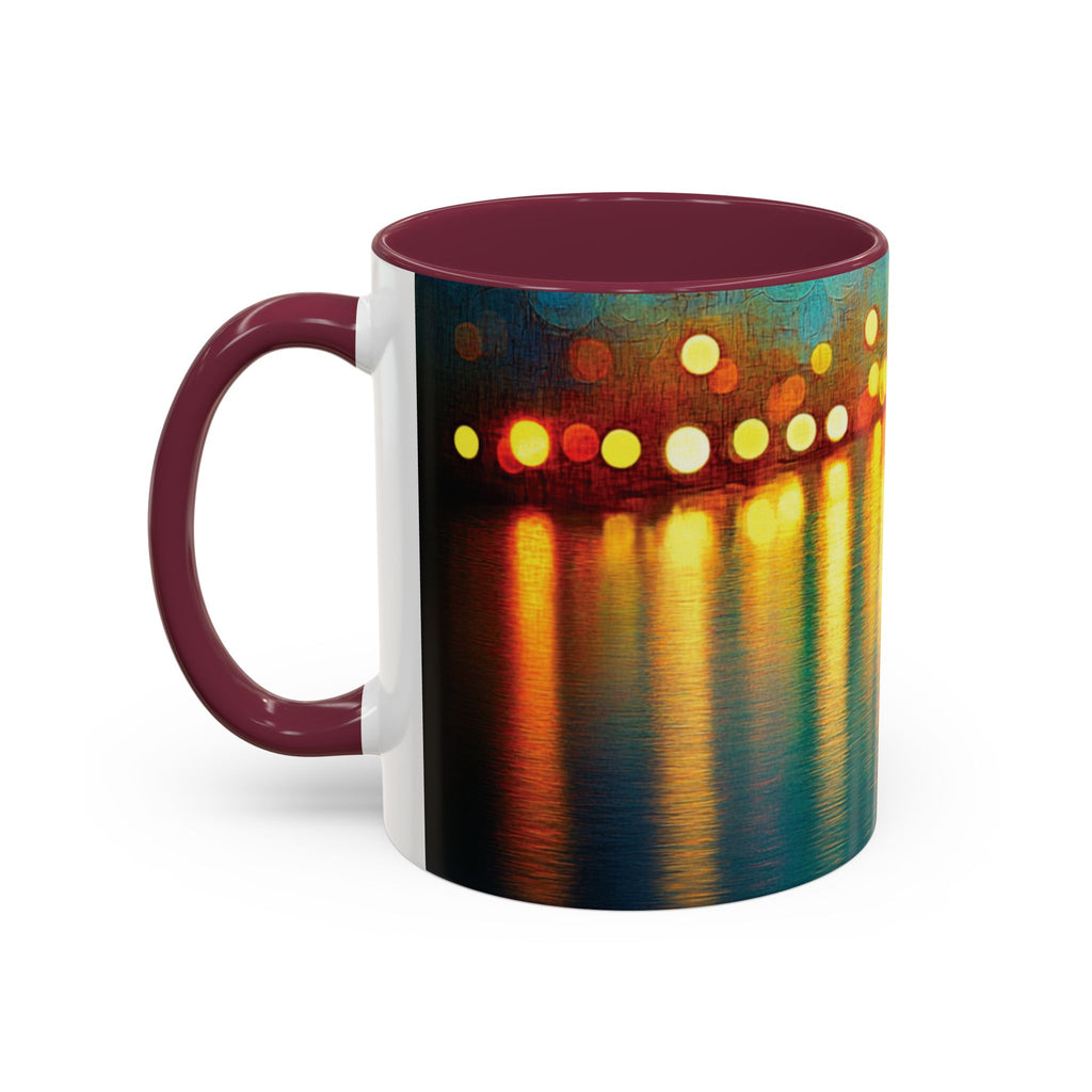 Reflections of the Cityscape Mug - Vibrant 11oz & 15oz Coffee Cup for Art Lovers & Gift Giving