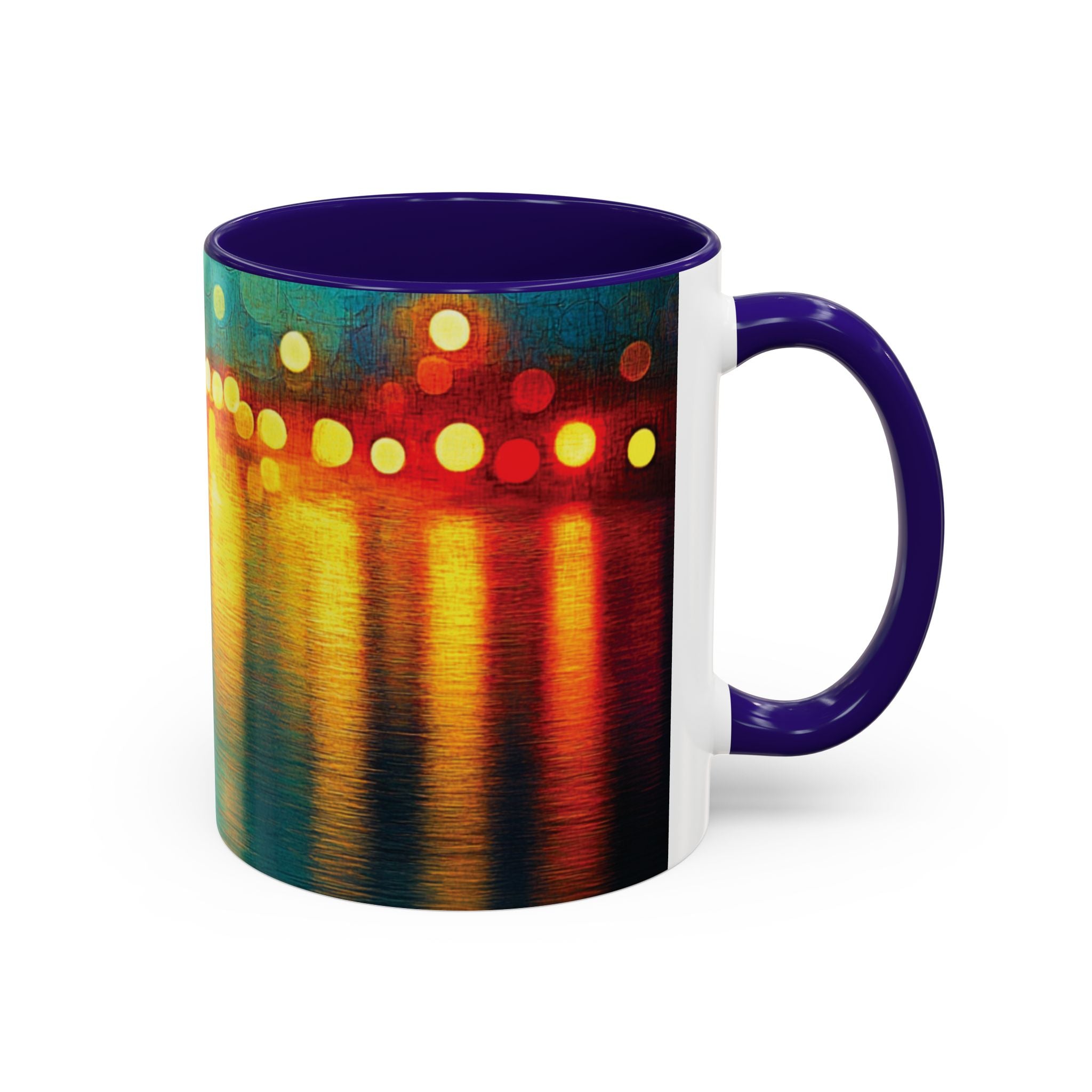 Reflections of the Cityscape Mug - Vibrant 11oz & 15oz Coffee Cup for Art Lovers & Gift Giving
