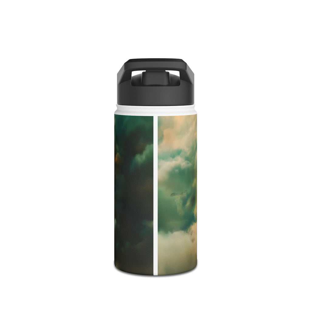 Ethereal Beauty in Red: Stainless Steel Water Bottle - Nature-Inspired Design