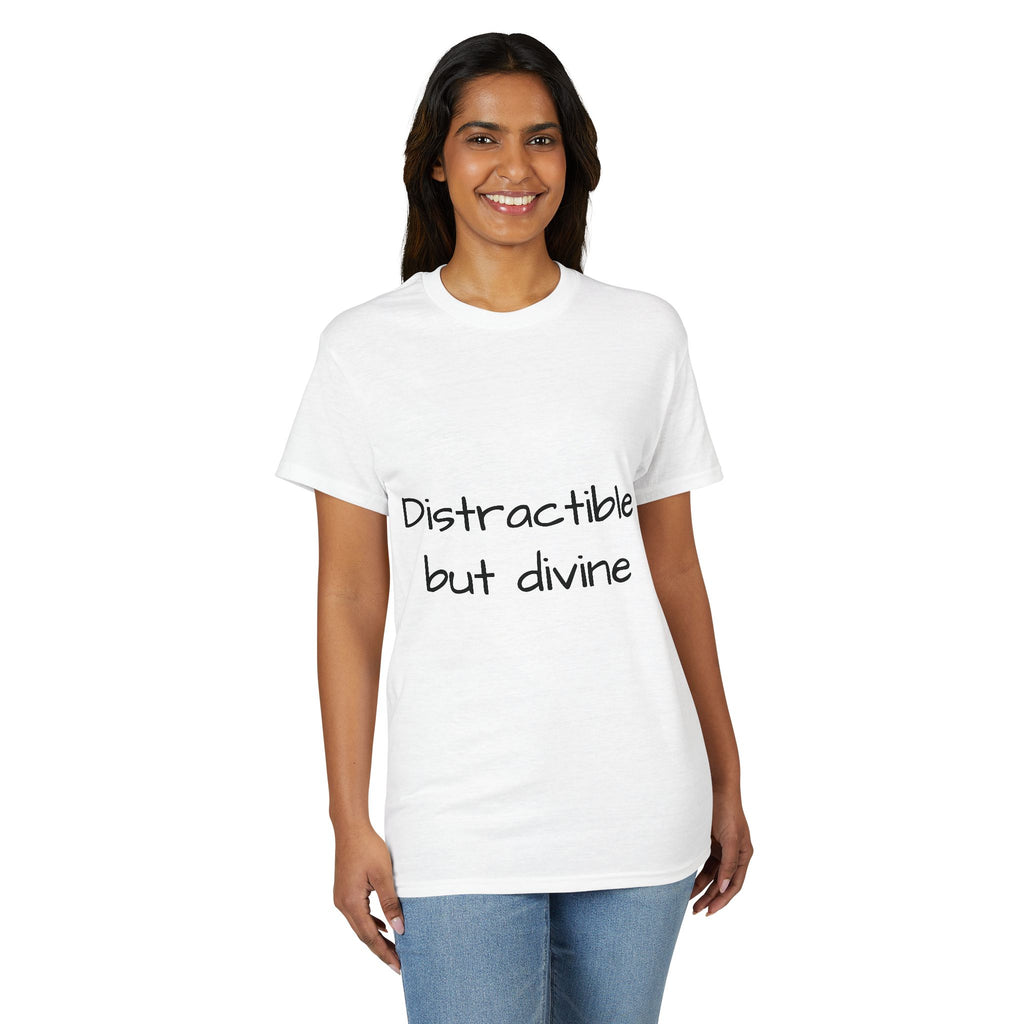 Distractible but Divine T-Shirt — Funny Christian Faith Graphic Tee