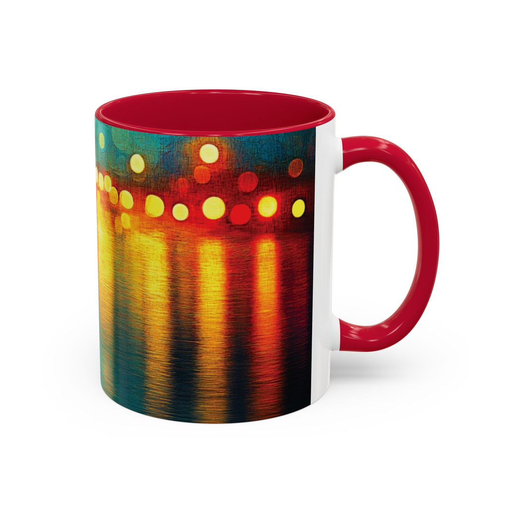 Reflections of the Cityscape Mug - Vibrant 11oz & 15oz Coffee Cup for Art Lovers & Gift Giving