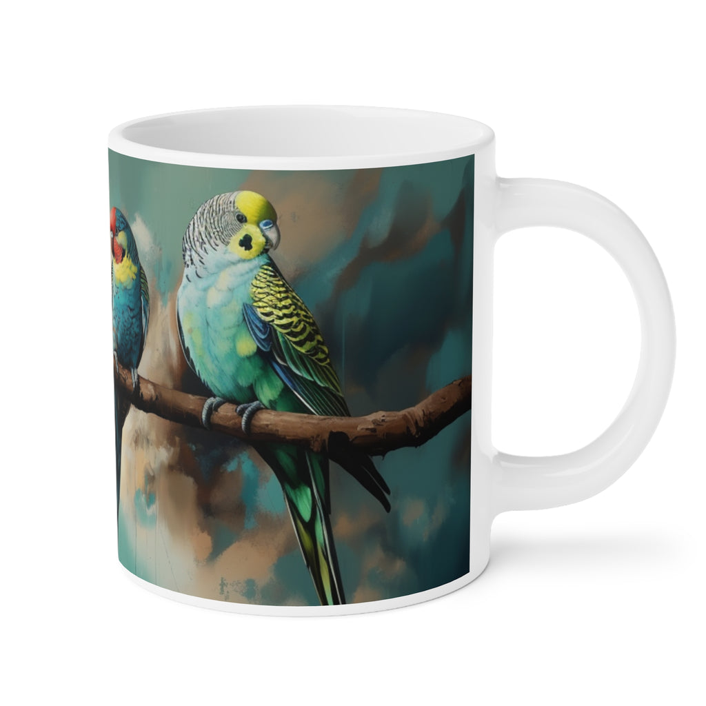 Colorful Budgie Ceramic Mug - Perfect for Bird Lovers