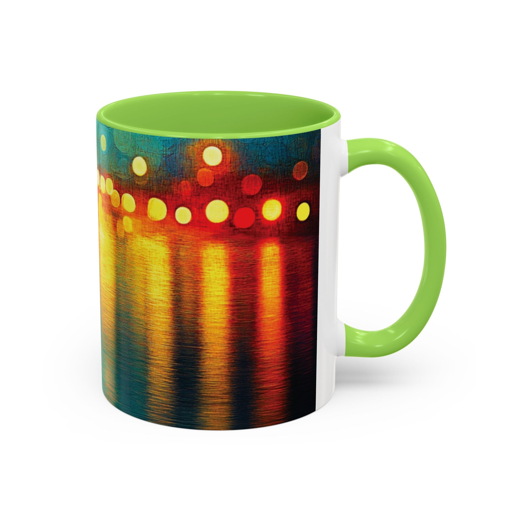 Reflections of the Cityscape Mug - Vibrant 11oz & 15oz Coffee Cup for Art Lovers & Gift Giving