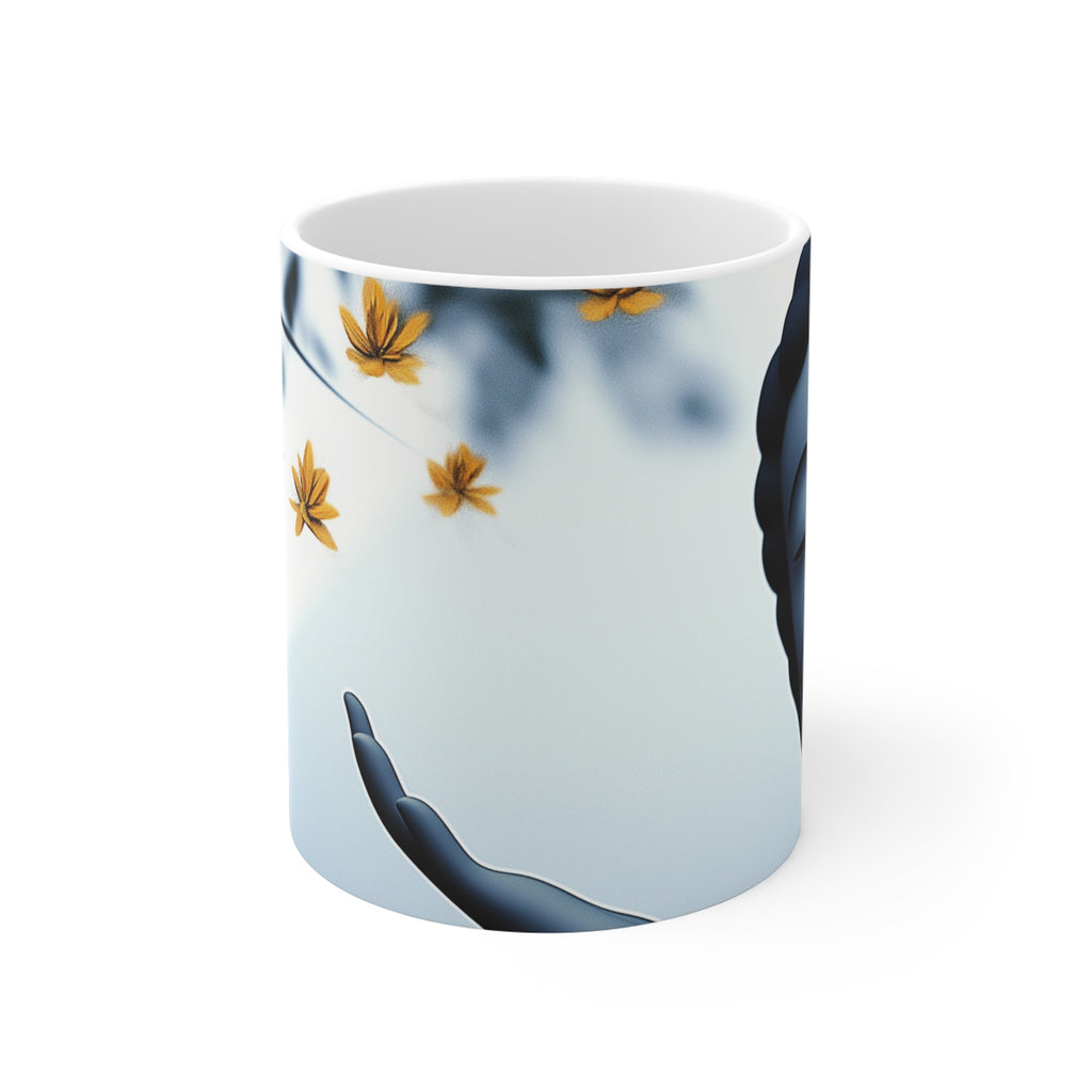 Serene Nature Ceramic Mug - Autumn Leaves Design (11oz, 15oz, 20oz)
