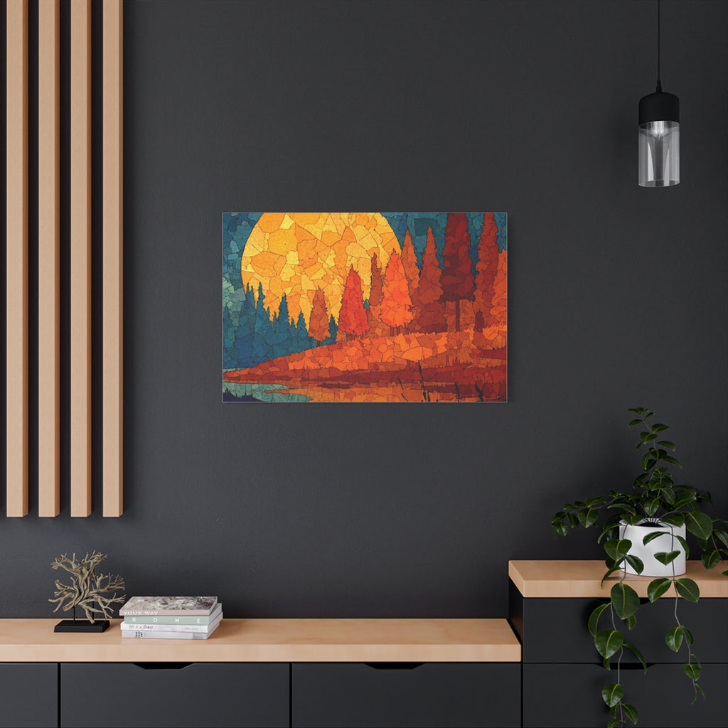 Autumn Trees Matte Canvas Print — Fall Landscape Stretched Wall Art, 1.25"