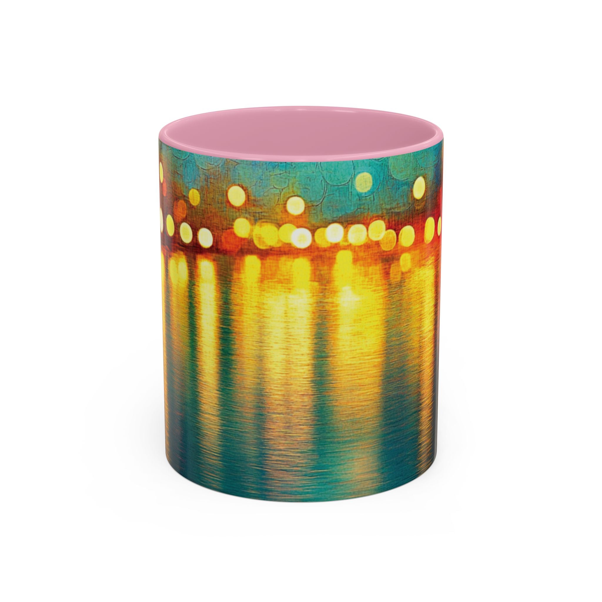 Reflections of the Cityscape Mug - Vibrant 11oz & 15oz Coffee Cup for Art Lovers & Gift Giving