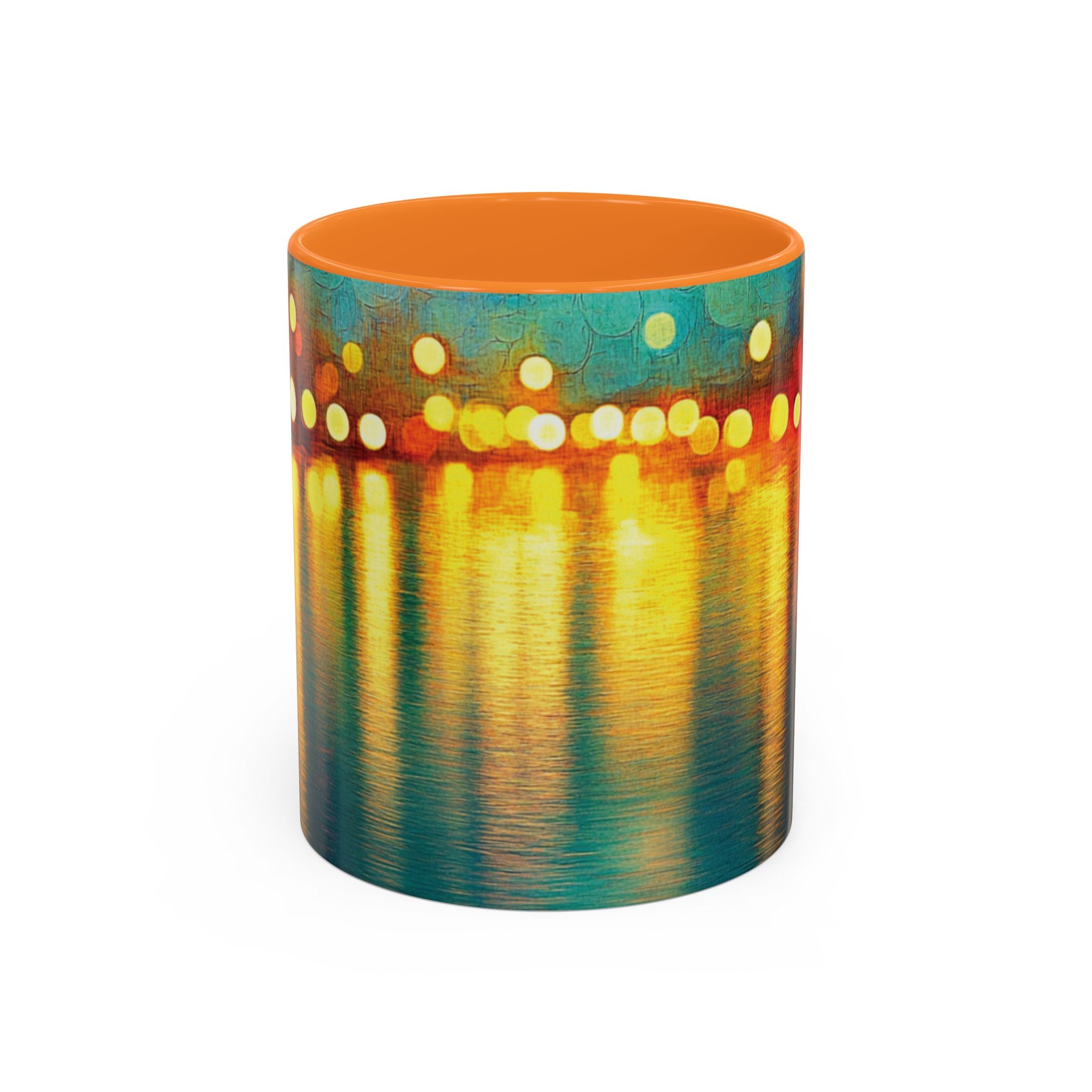 Reflections of the Cityscape Mug - Vibrant 11oz & 15oz Coffee Cup for Art Lovers & Gift Giving