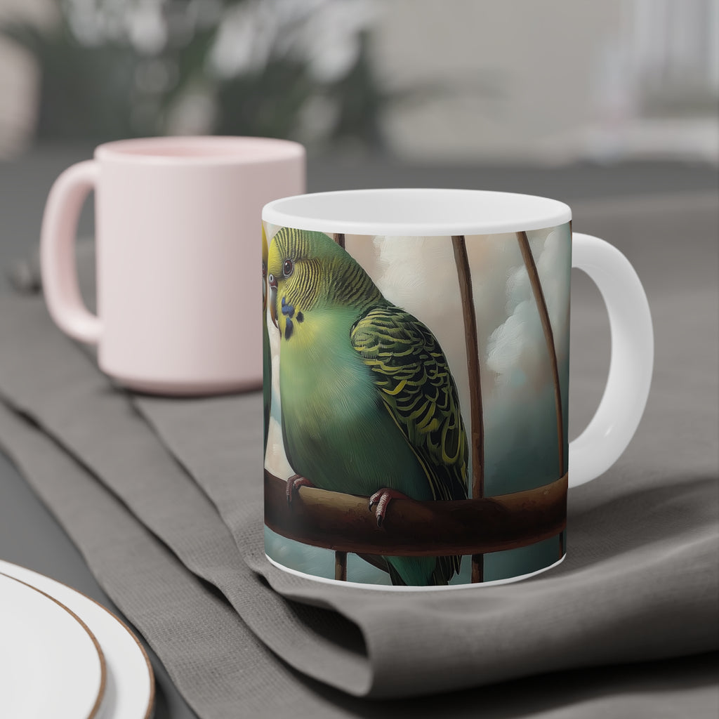 Charming Budgie Ceramic Mugs - Perfect for Bird Lovers