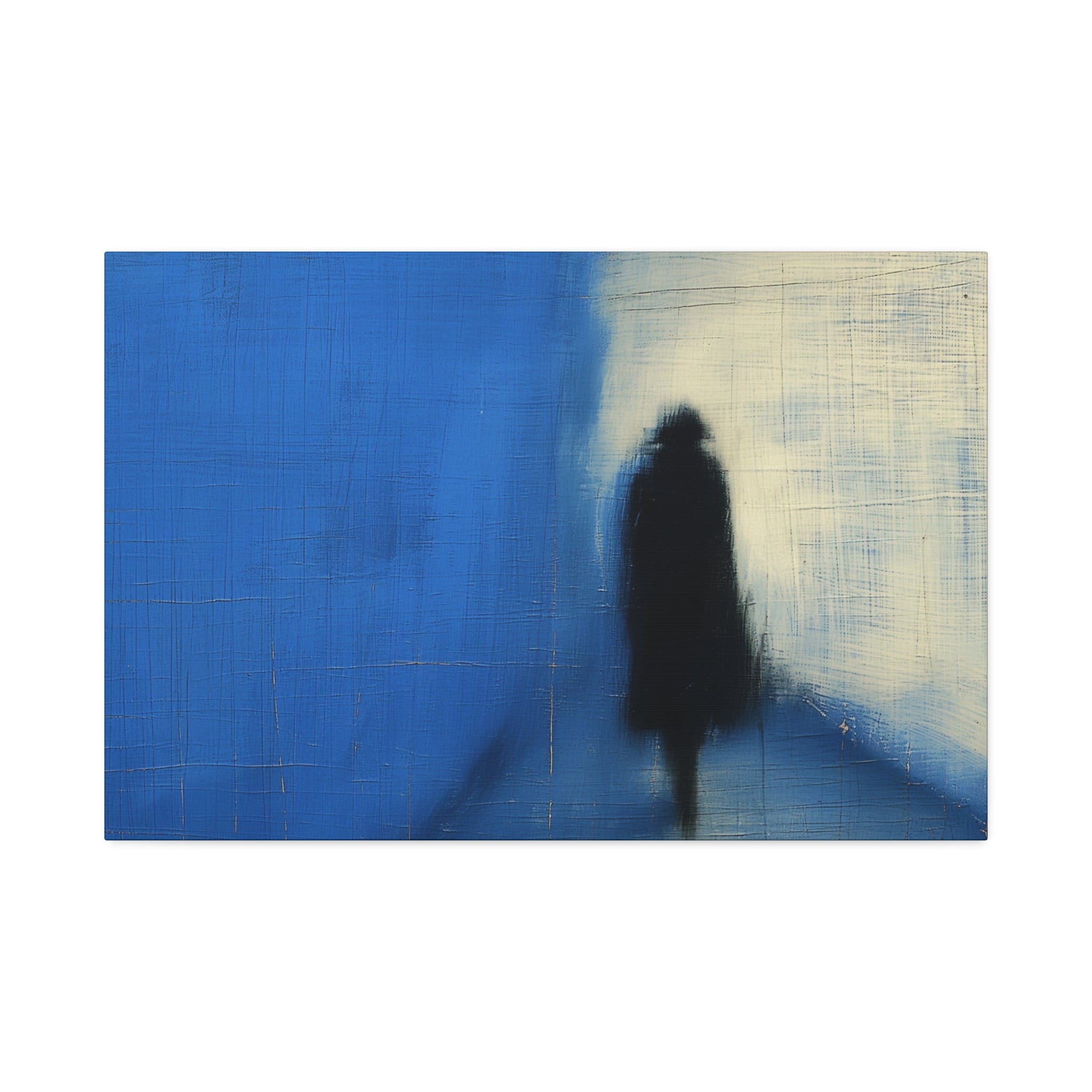 Abstract Blue Shadow Canvas Wall Art — Stretched 1.5"