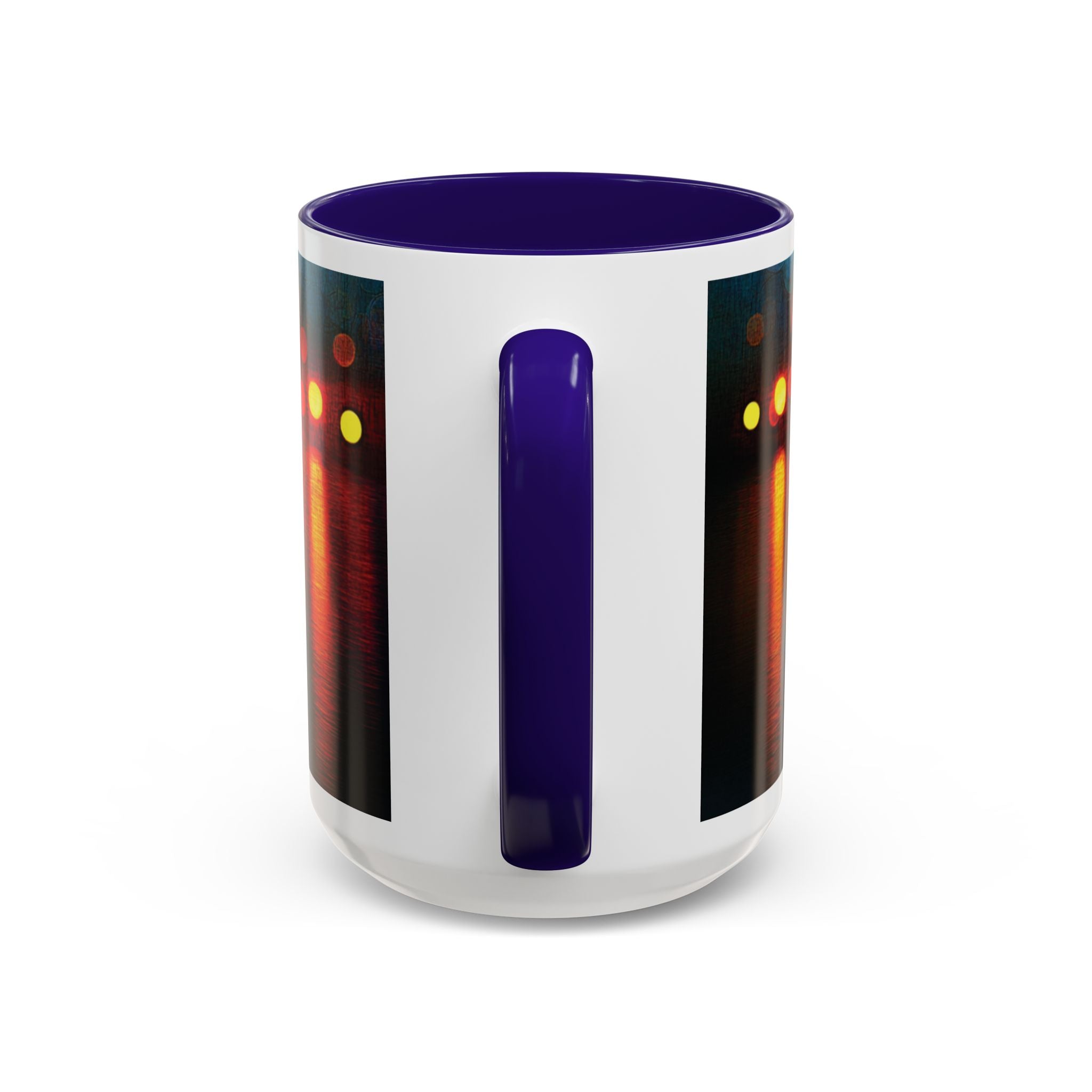 Reflections of the Cityscape Mug - Vibrant 11oz & 15oz Coffee Cup for Art Lovers & Gift Giving