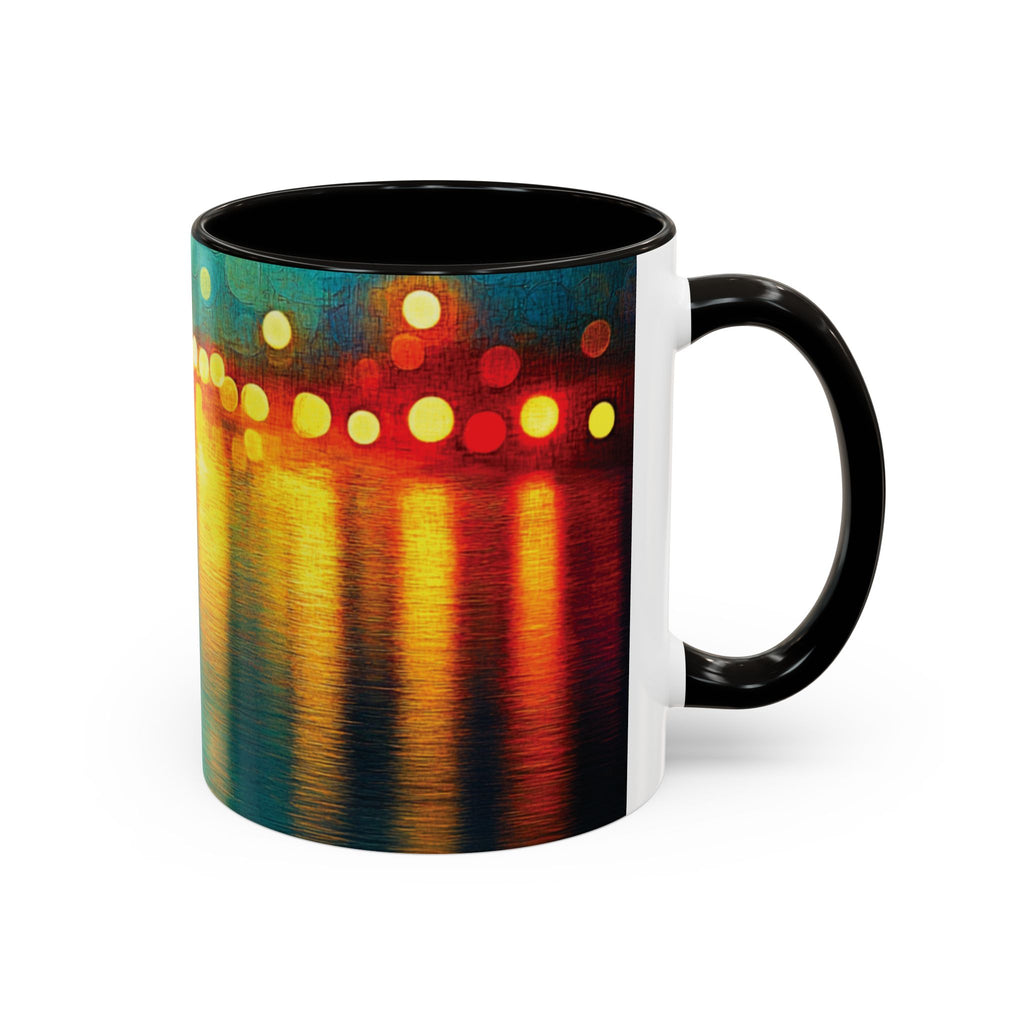 Reflections of the Cityscape Mug - Vibrant 11oz & 15oz Coffee Cup for Art Lovers & Gift Giving