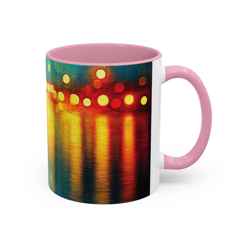 Reflections of the Cityscape Mug - Vibrant 11oz & 15oz Coffee Cup for Art Lovers & Gift Giving
