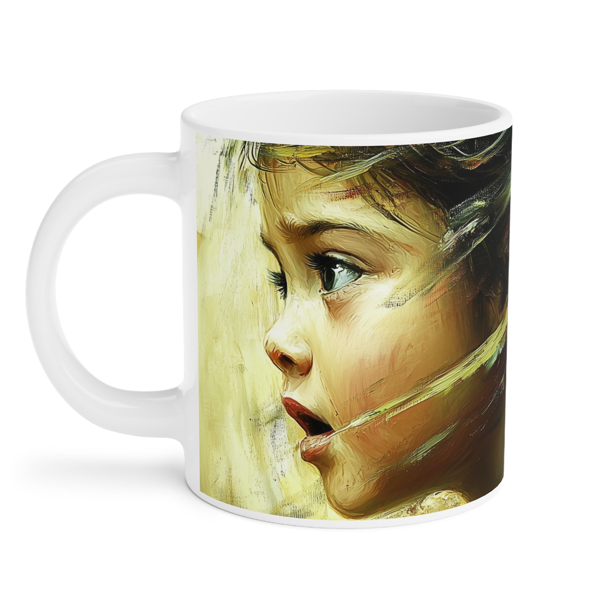 Young Beauty in Motion Artistic Ceramic Mugs - 11oz, 15oz, 20oz | Unique Gift for Art Lovers