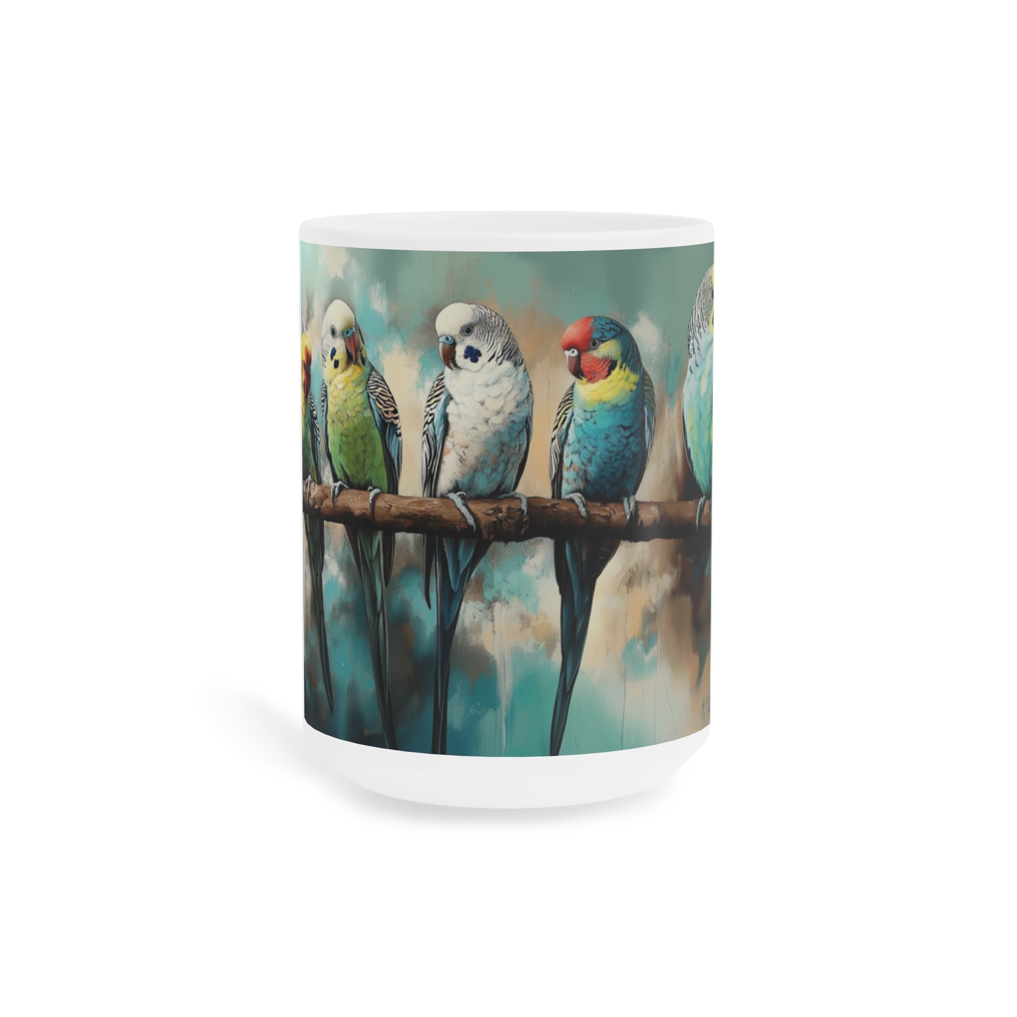 Colorful Budgie Ceramic Mug - Perfect for Bird Lovers