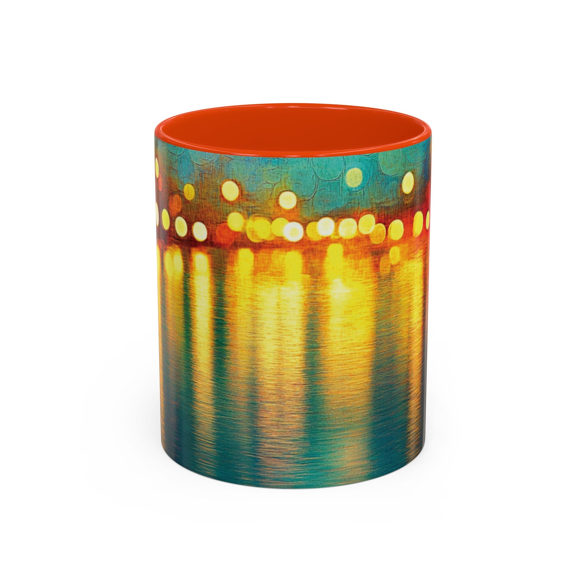 Reflections of the Cityscape Mug - Vibrant 11oz & 15oz Coffee Cup for Art Lovers & Gift Giving