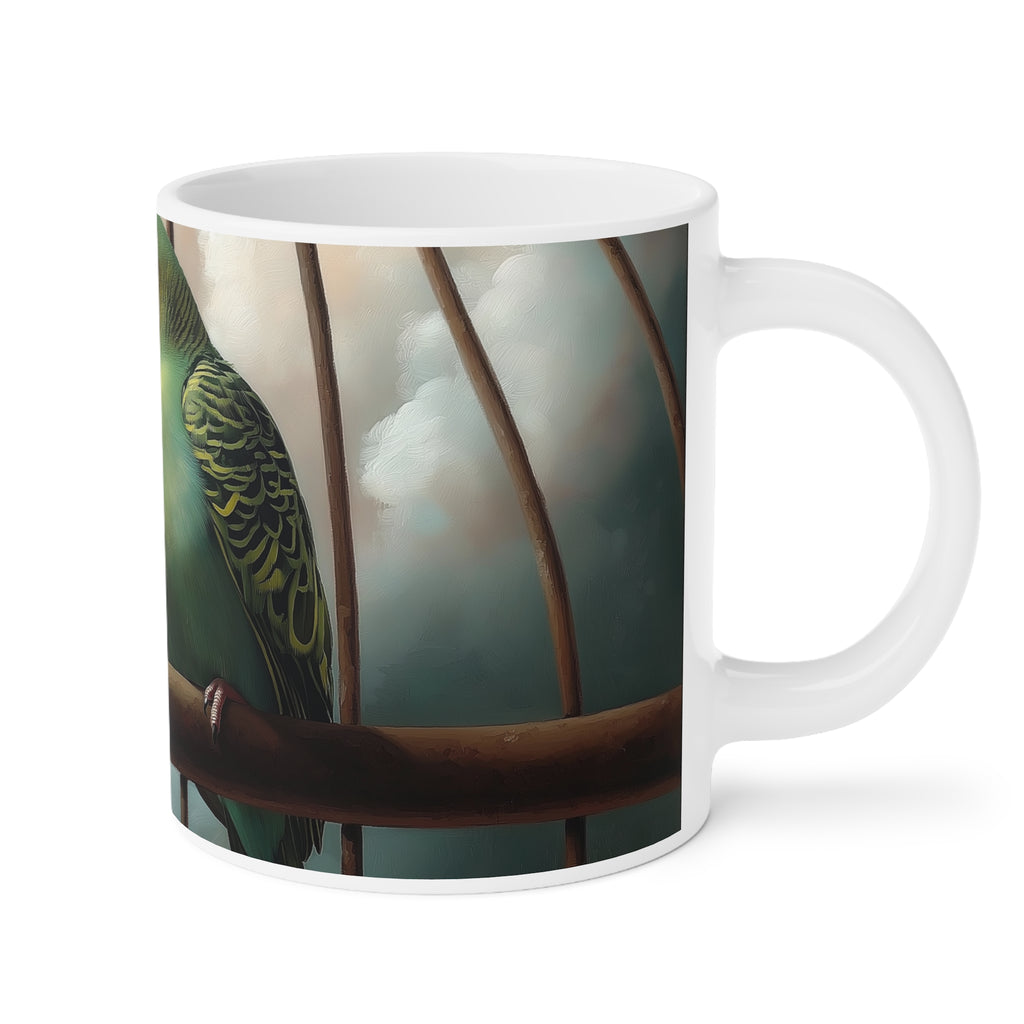 Charming Budgie Ceramic Mugs - Perfect for Bird Lovers