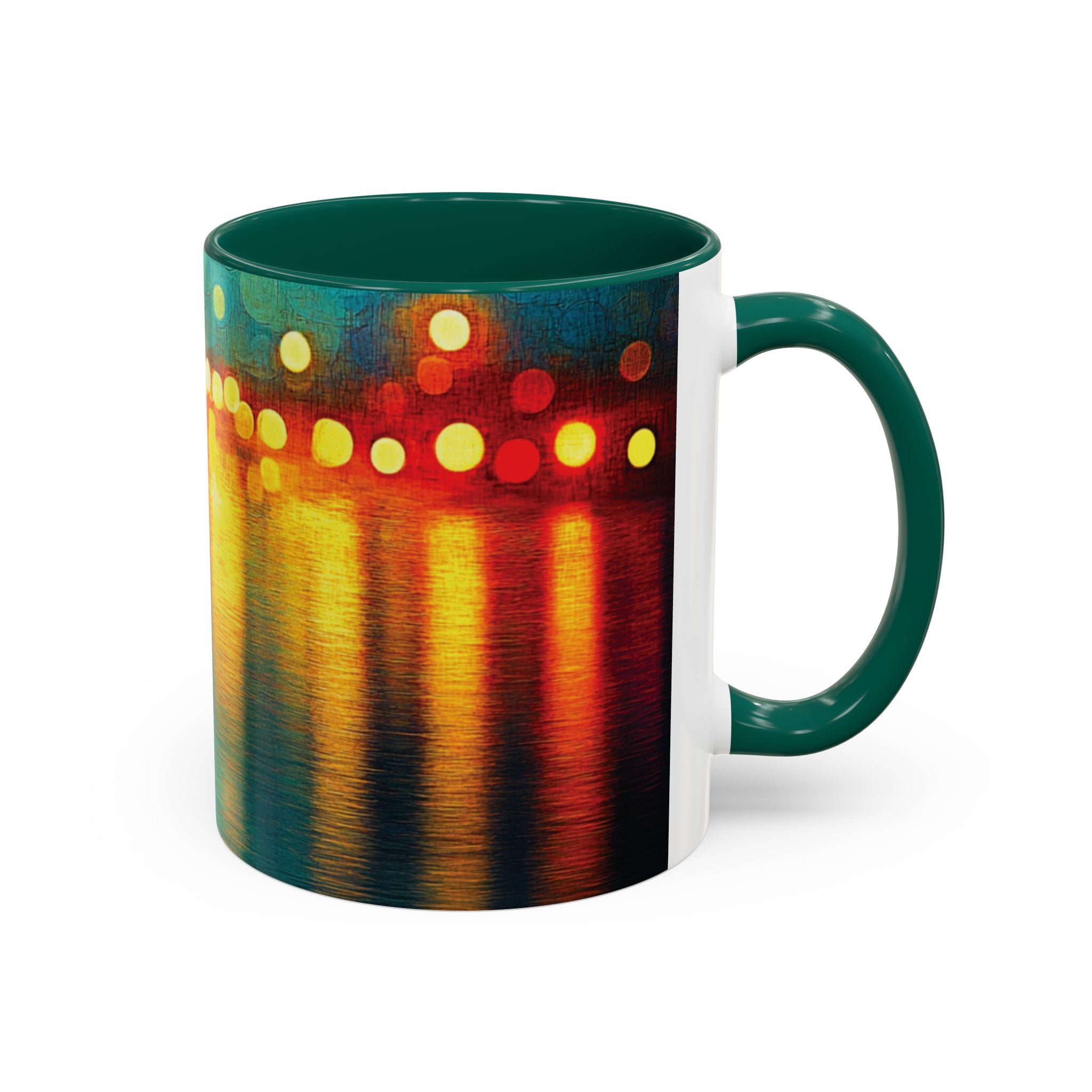 Reflections of the Cityscape Mug - Vibrant 11oz & 15oz Coffee Cup for Art Lovers & Gift Giving