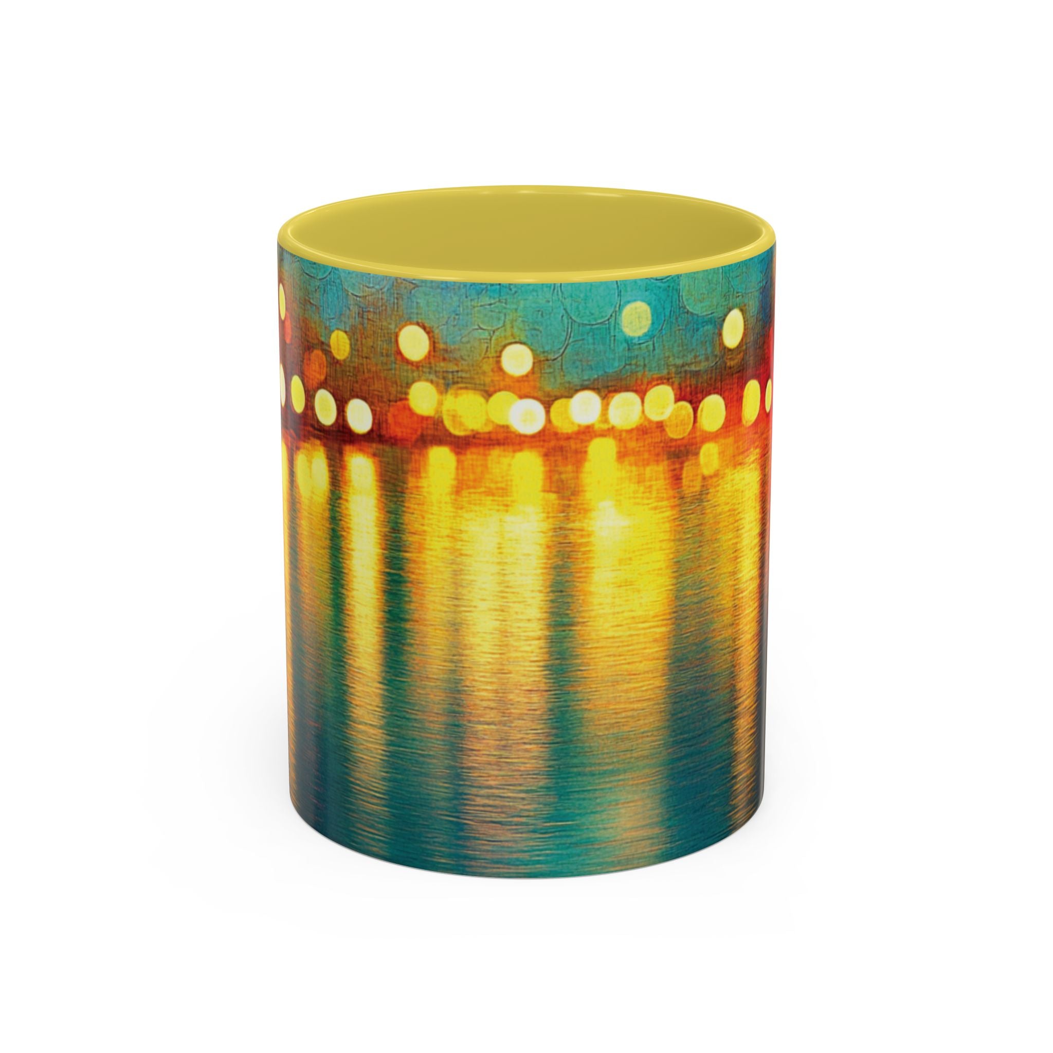 Reflections of the Cityscape Mug - Vibrant 11oz & 15oz Coffee Cup for Art Lovers & Gift Giving