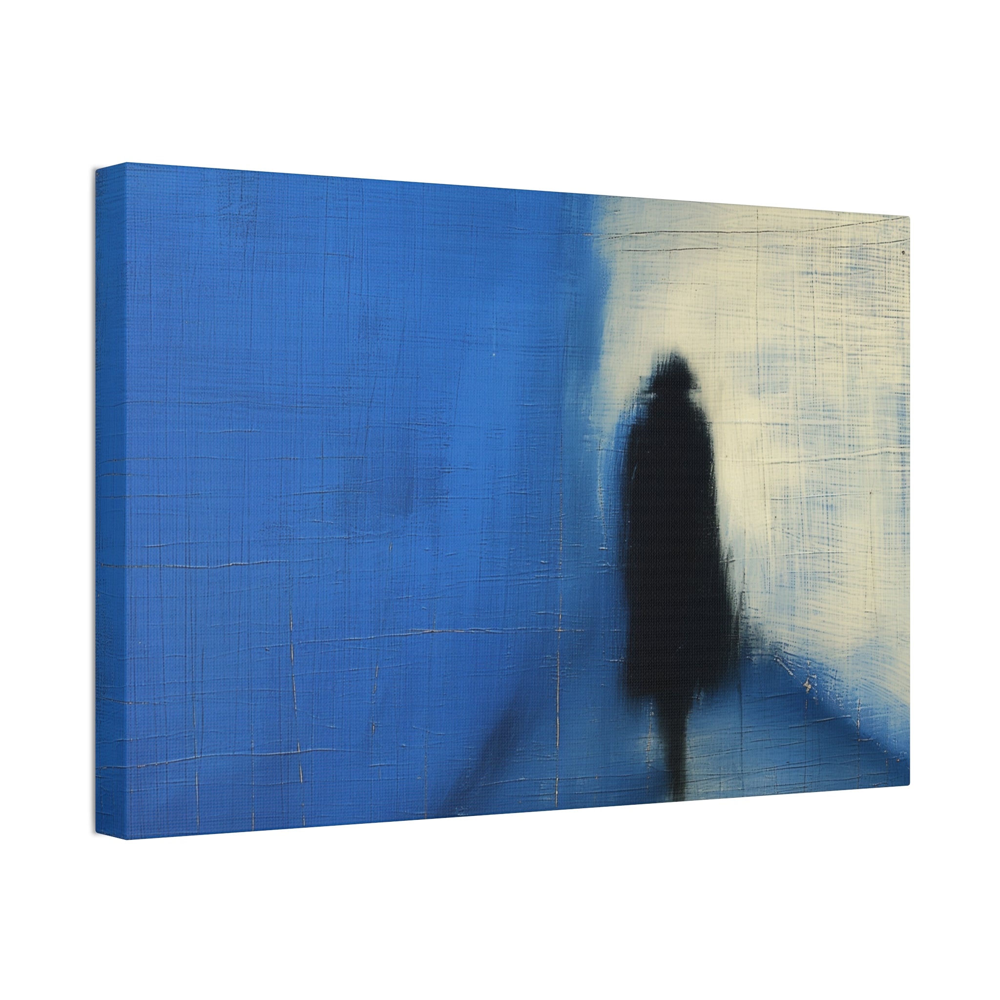 Abstract Blue Shadow Canvas Wall Art — Stretched 1.5"