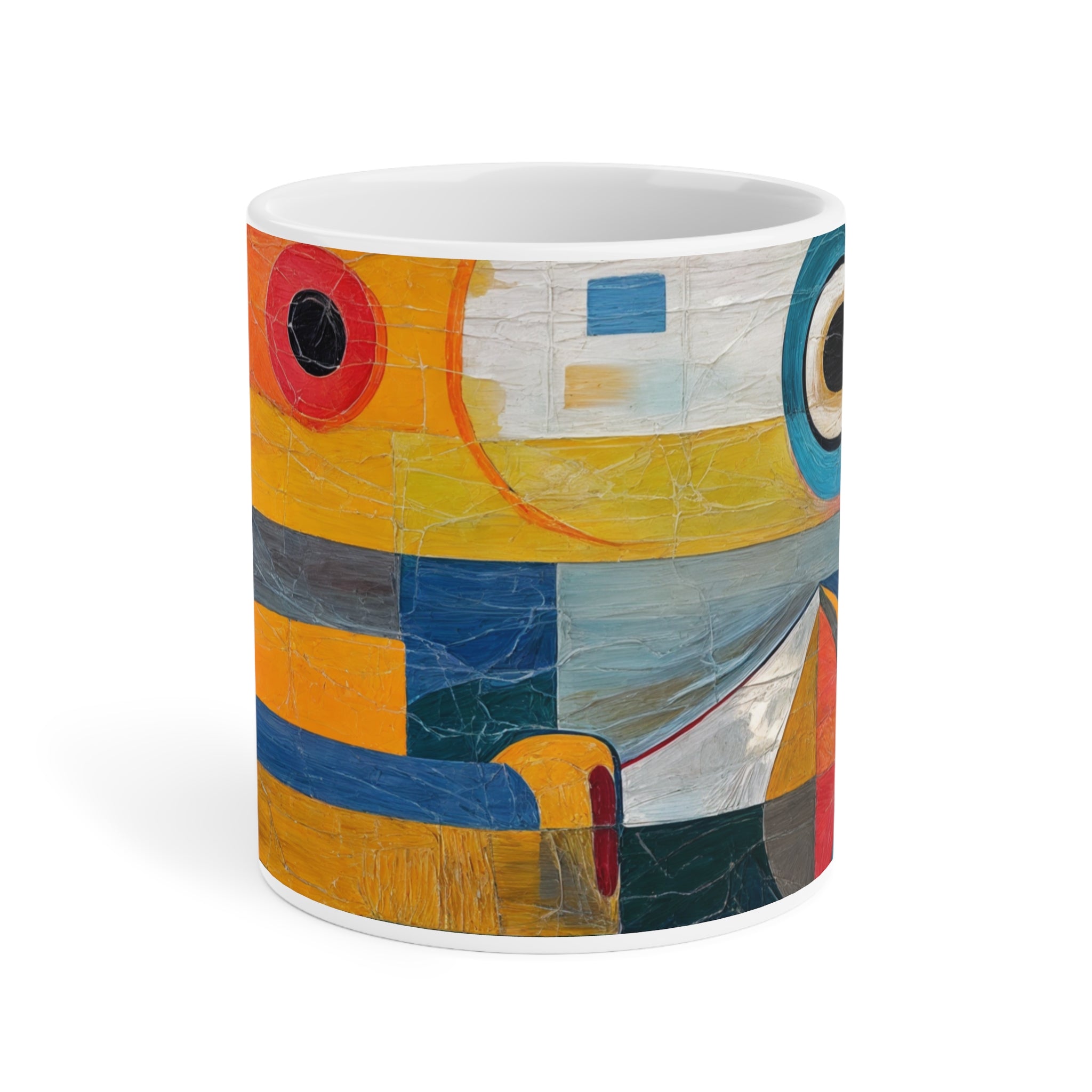 Abstract Art Ceramic Mug – 11oz, 15oz, 20oz – Unique Colorful Design for Art Lovers