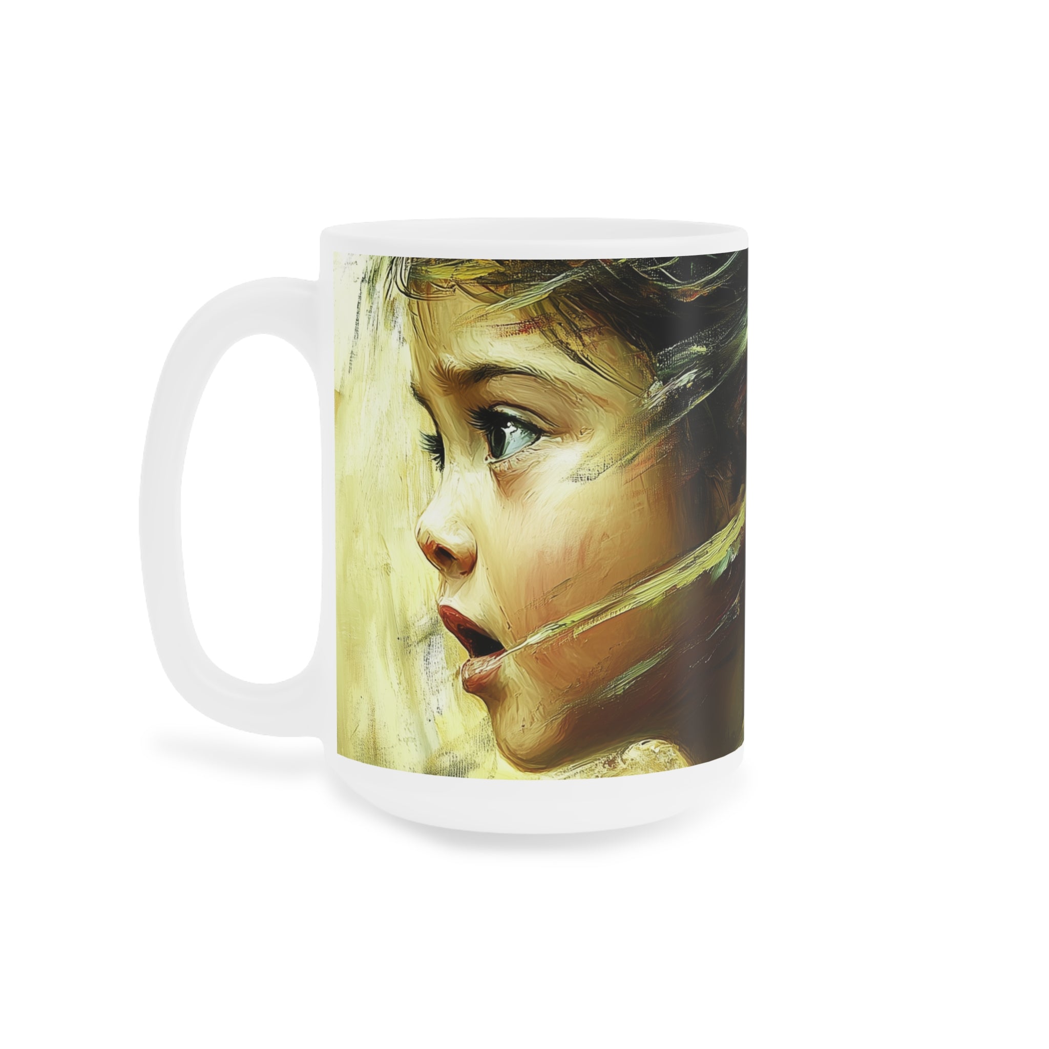 Young Beauty in Motion Artistic Ceramic Mugs - 11oz, 15oz, 20oz | Unique Gift for Art Lovers
