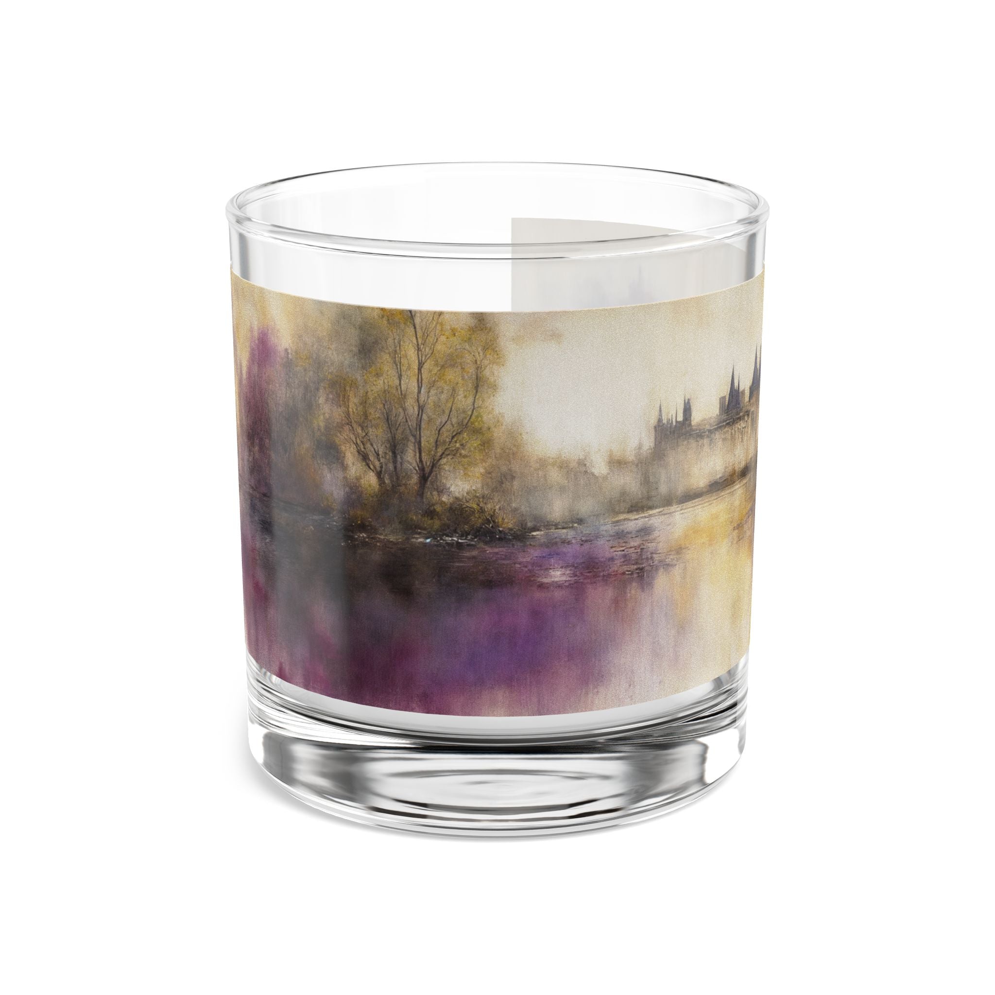 Ethereal Reflections of a Timeless Chateau Artistic 10oz Rocks Glass | Perfect for Home Bar & Gifts