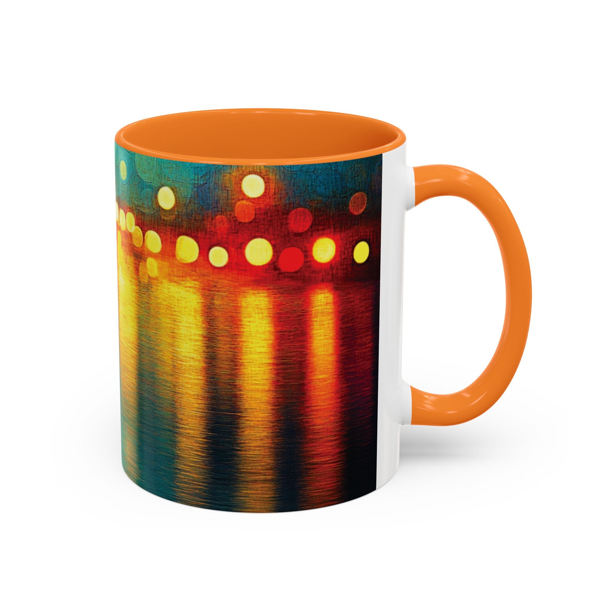 Reflections of the Cityscape Mug - Vibrant 11oz & 15oz Coffee Cup for Art Lovers & Gift Giving