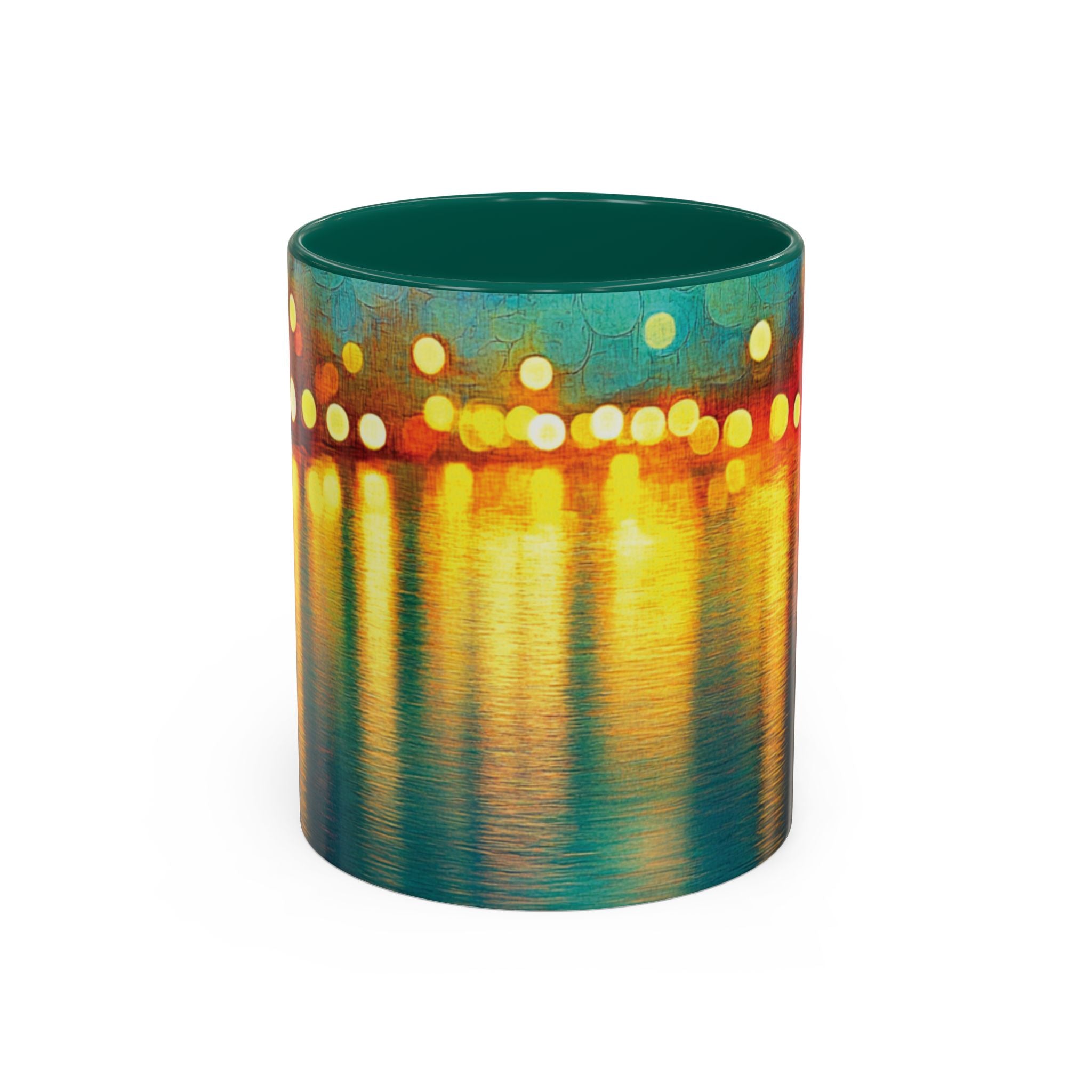 Reflections of the Cityscape Mug - Vibrant 11oz & 15oz Coffee Cup for Art Lovers & Gift Giving