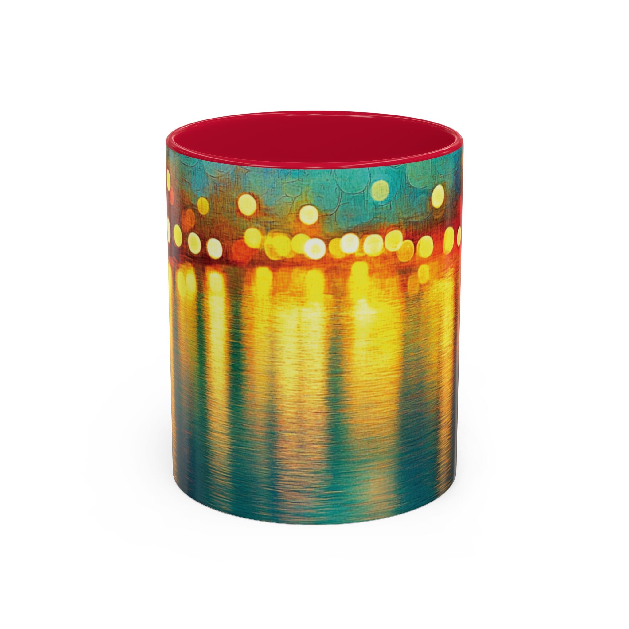 Reflections of the Cityscape Mug - Vibrant 11oz & 15oz Coffee Cup for Art Lovers & Gift Giving