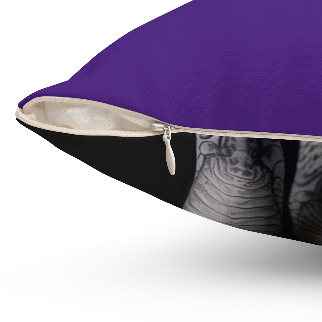 Decorative Throw Pillow — "Distractible but Divine" & Floral Accent Cushion