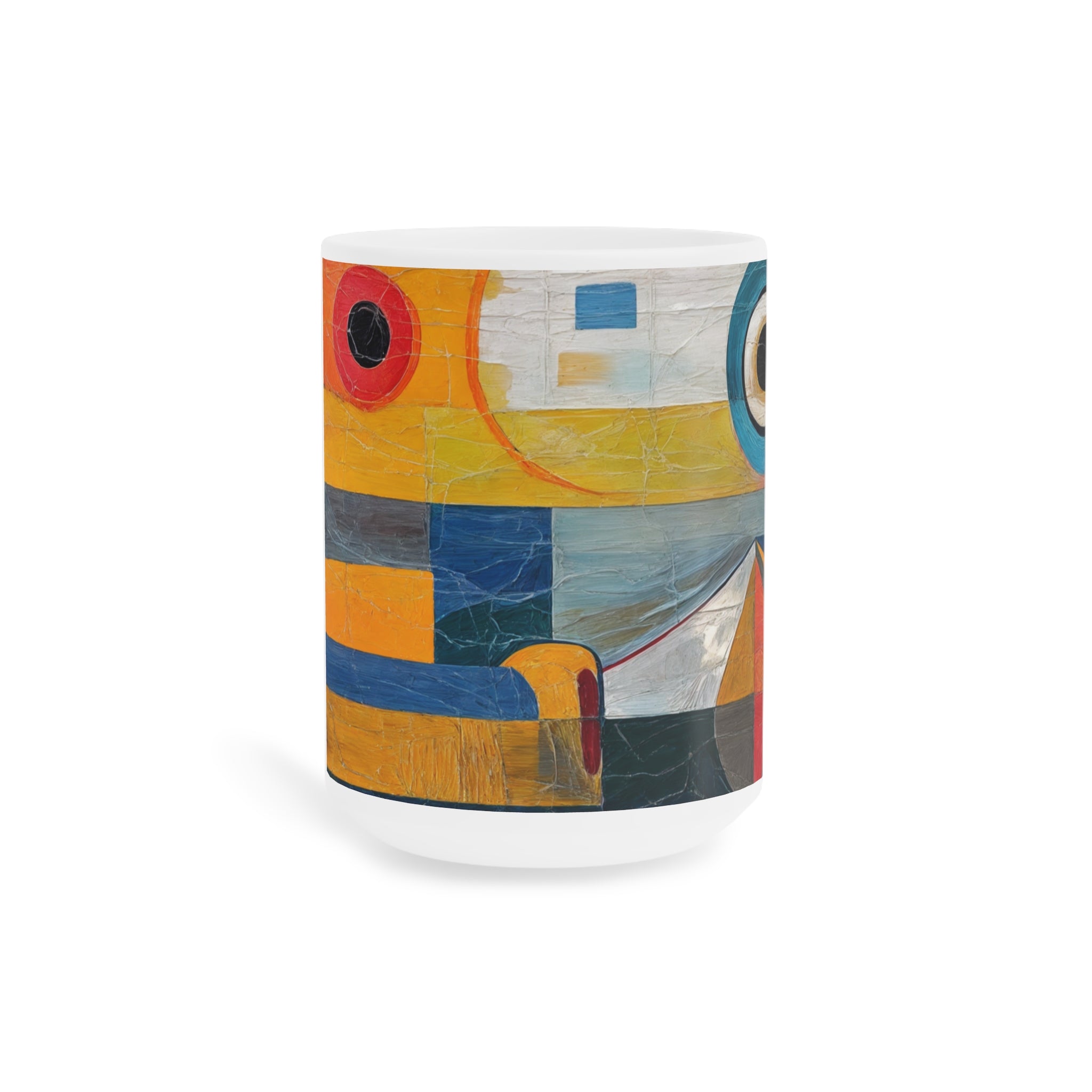 Abstract Art Ceramic Mug – 11oz, 15oz, 20oz – Unique Colorful Design for Art Lovers