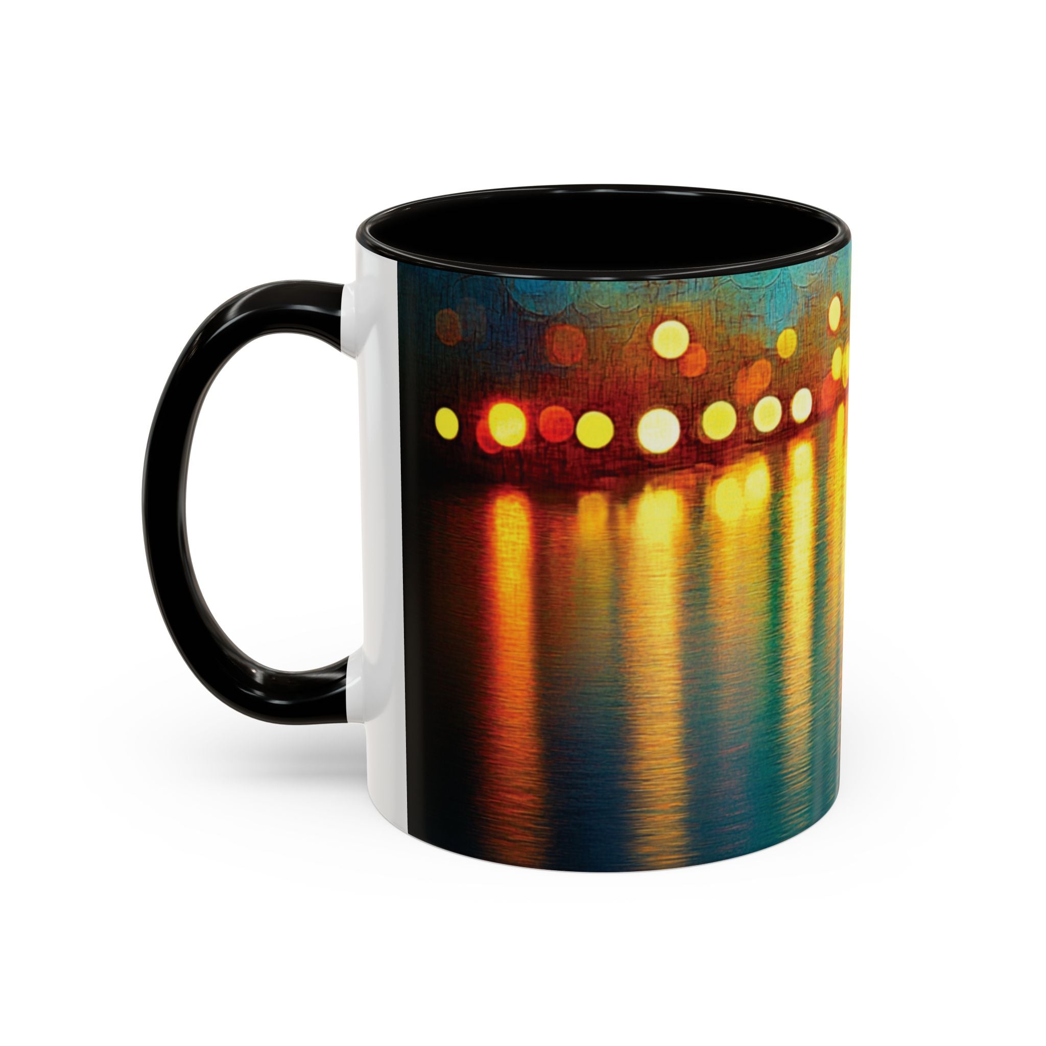 Reflections of the Cityscape Mug - Vibrant 11oz & 15oz Coffee Cup for Art Lovers & Gift Giving