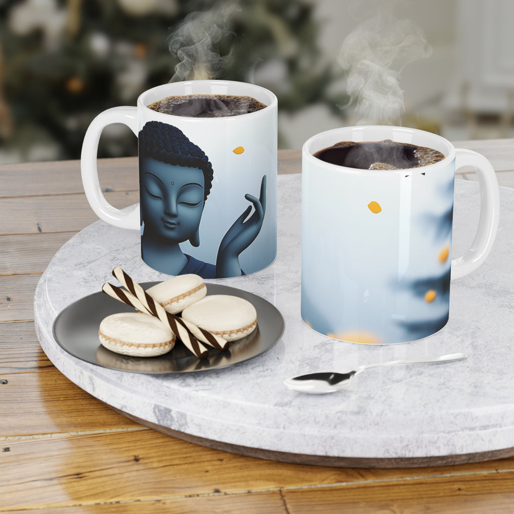 Serene Buddha Ceramic Mug - 11oz, 15oz, 20oz - Perfect for Mindfulness & Meditation