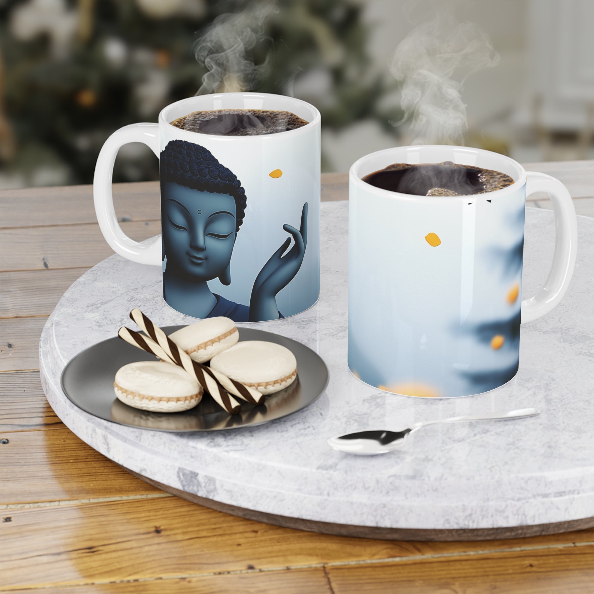 Serene Buddha Ceramic Mug - 11oz, 15oz, 20oz - Perfect for Mindfulness & Meditation