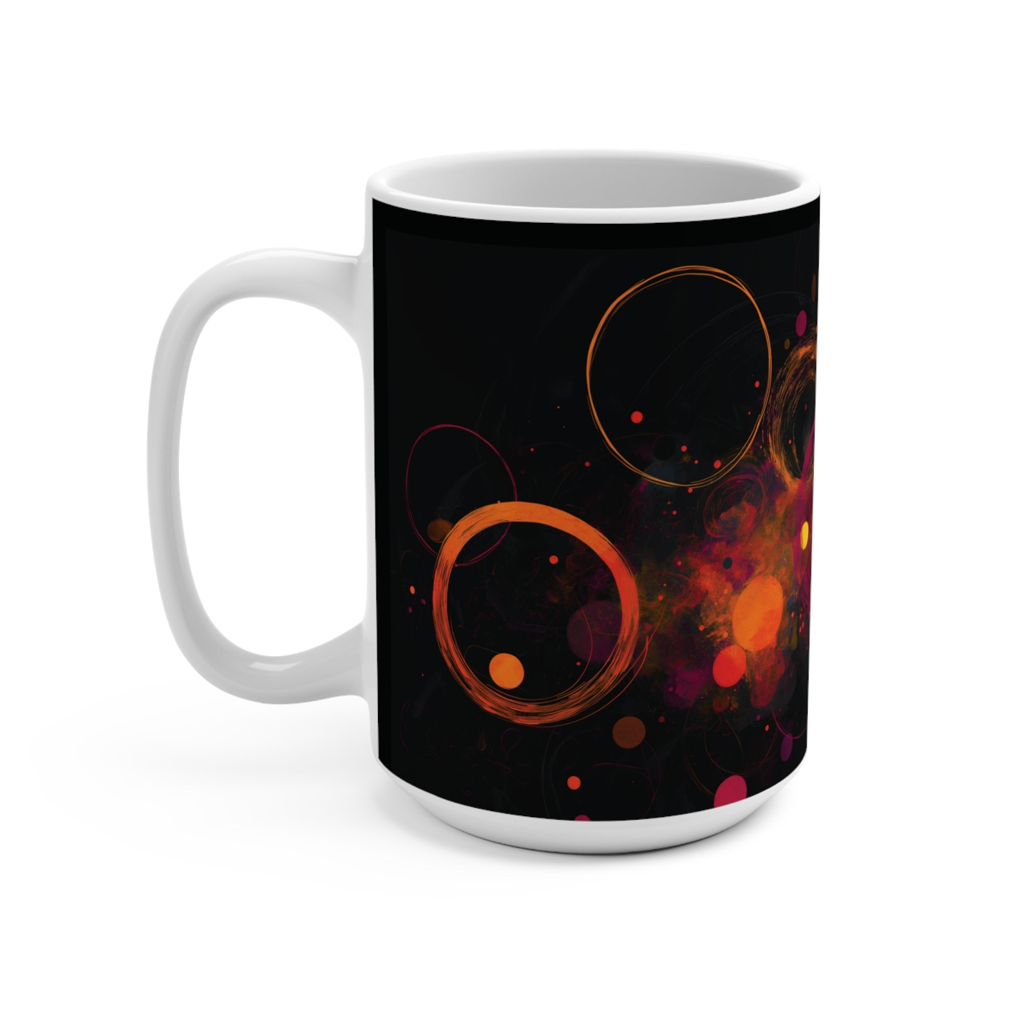 Vibrant Abstract Art Mug | 15oz Coffee Cup for Artists & Color Lovers