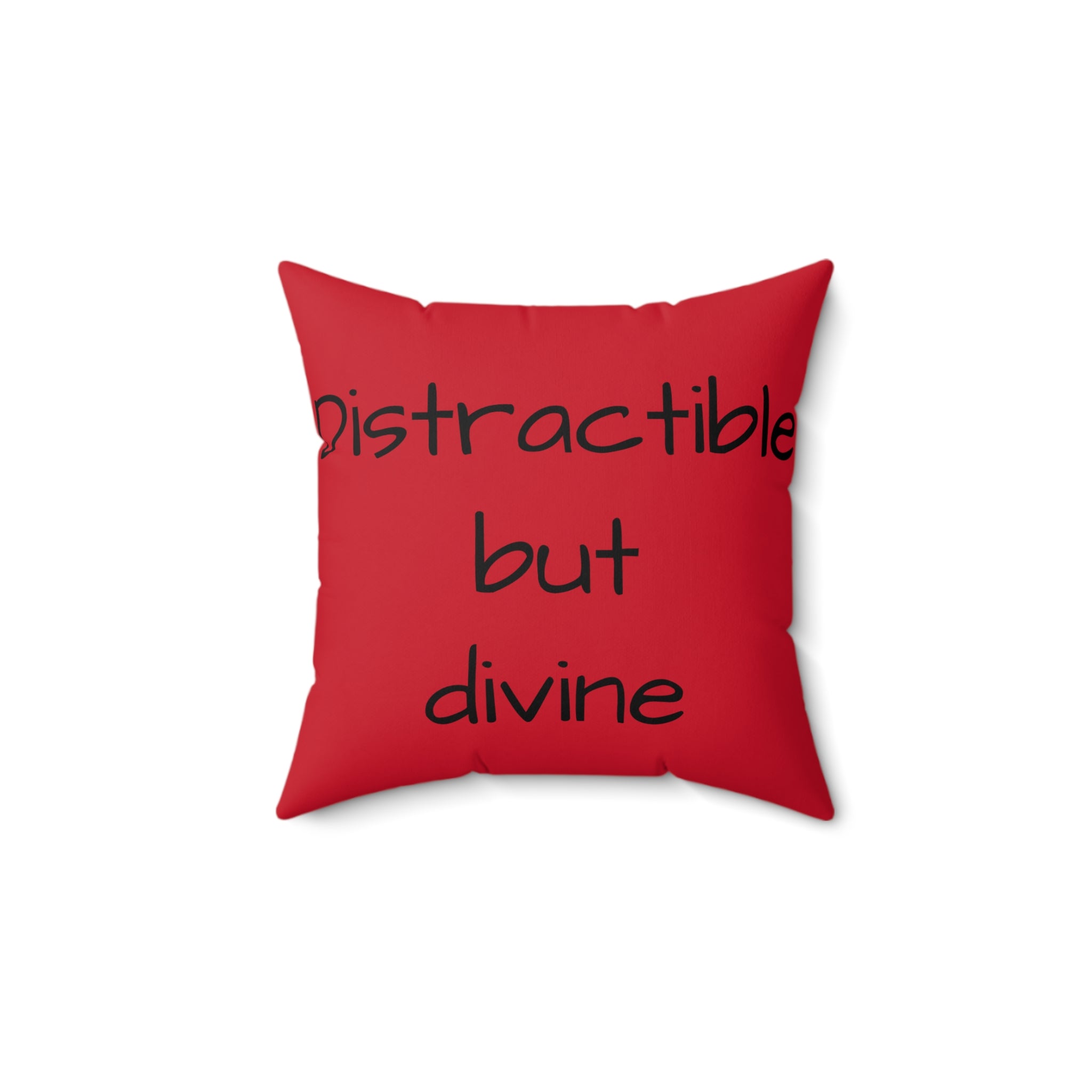Decorative Pillow — “Distractible but Divine” Floral Portrait Accent Pillow