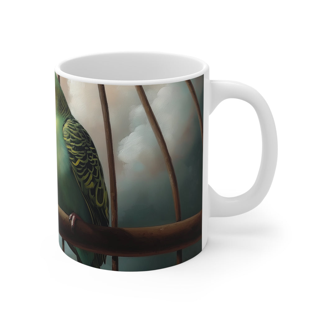 Charming Budgie Ceramic Mugs - Perfect for Bird Lovers