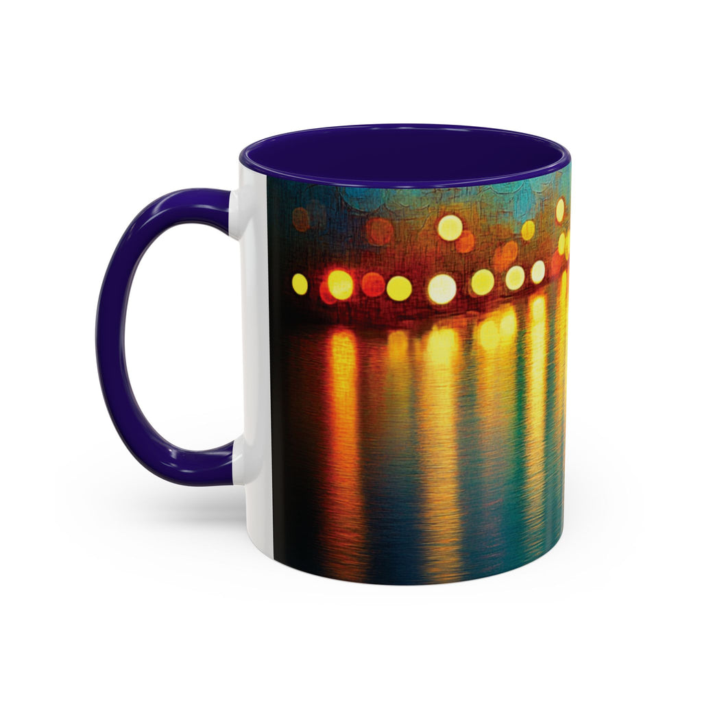 Reflections of the Cityscape Mug - Vibrant 11oz & 15oz Coffee Cup for Art Lovers & Gift Giving