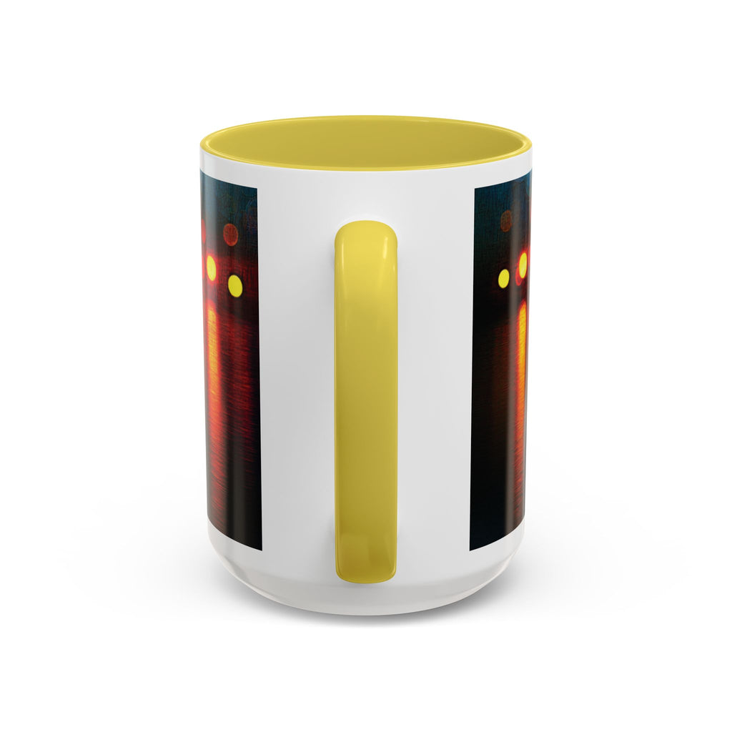 Reflections of the Cityscape Mug - Vibrant 11oz & 15oz Coffee Cup for Art Lovers & Gift Giving