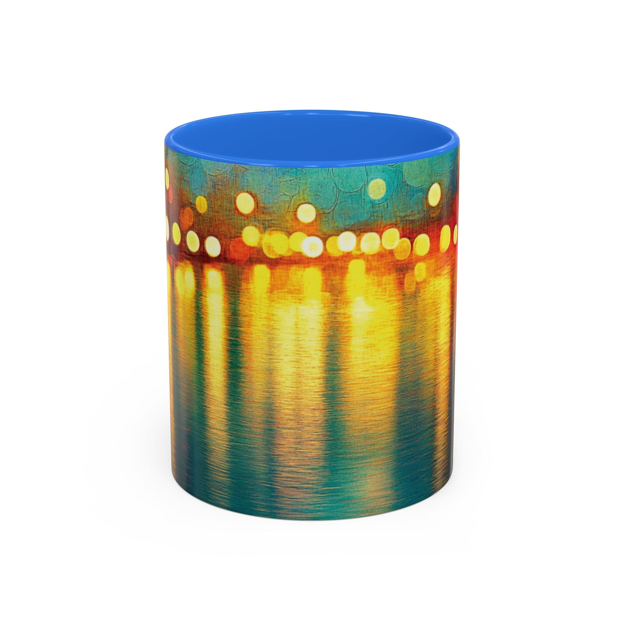 Reflections of the Cityscape Mug - Vibrant 11oz & 15oz Coffee Cup for Art Lovers & Gift Giving