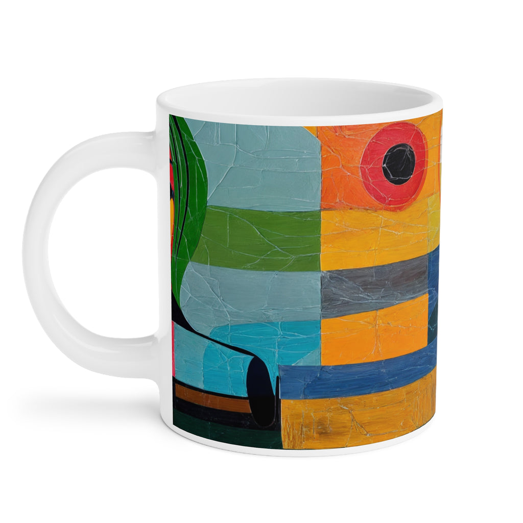 Abstract Art Ceramic Mug – 11oz, 15oz, 20oz – Unique Colorful Design for Art Lovers