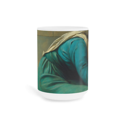 Beauty in Teal Ceramic Mug – Colorful Design for Art Lovers & Coffee Enthusiasts