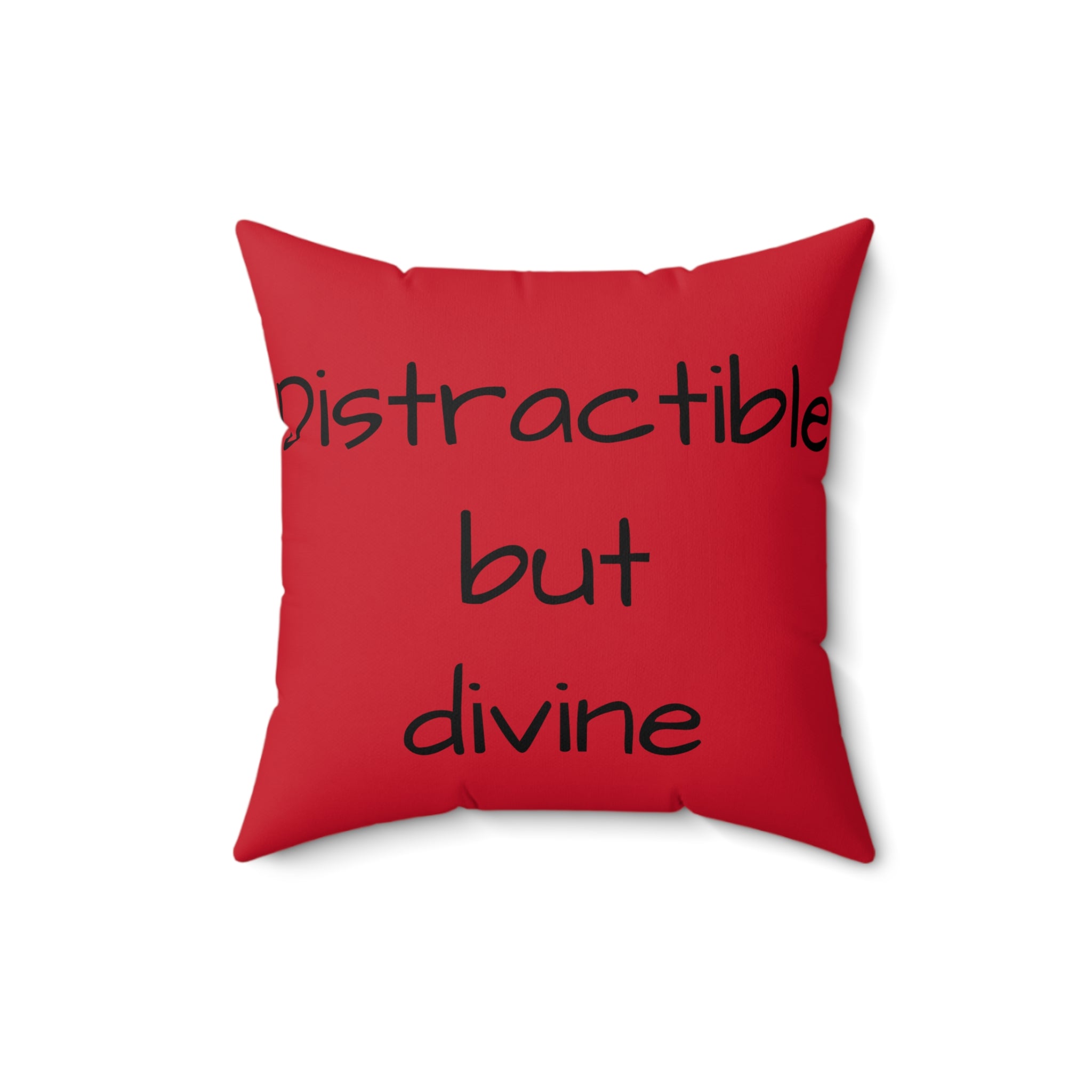 Decorative Pillow — “Distractible but Divine” Floral Portrait Accent Pillow
