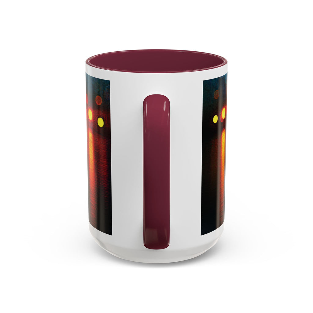 Reflections of the Cityscape Mug - Vibrant 11oz & 15oz Coffee Cup for Art Lovers & Gift Giving