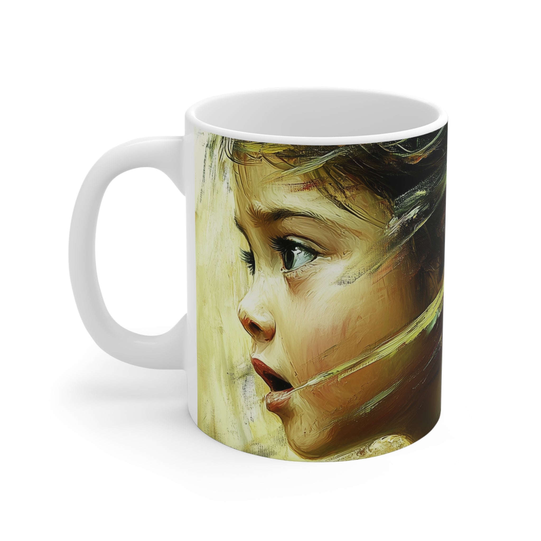 Young Beauty in Motion Artistic Ceramic Mugs - 11oz, 15oz, 20oz | Unique Gift for Art Lovers