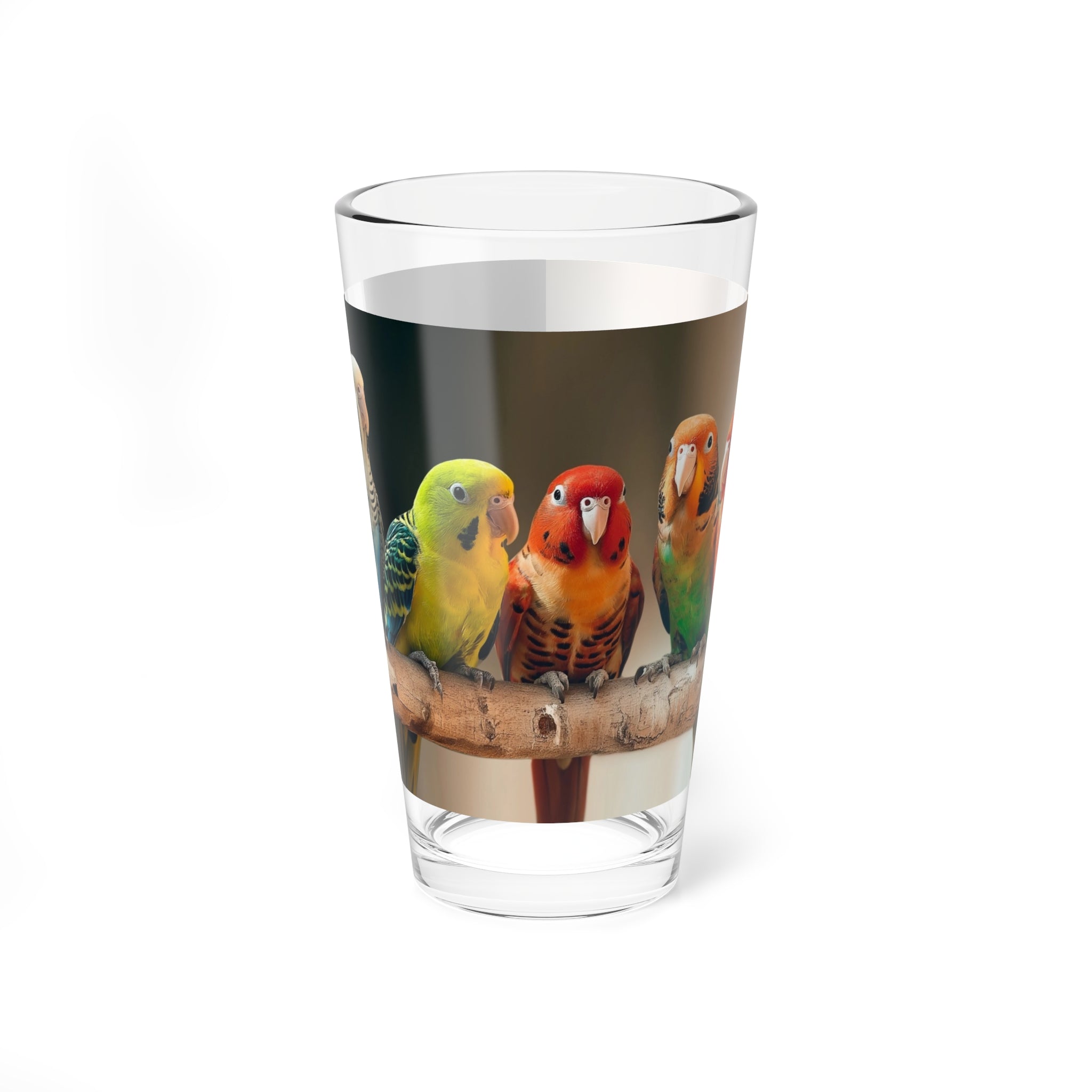 Colorful Parrot Mixing Glass - 16oz Cocktail and Beverage Cup