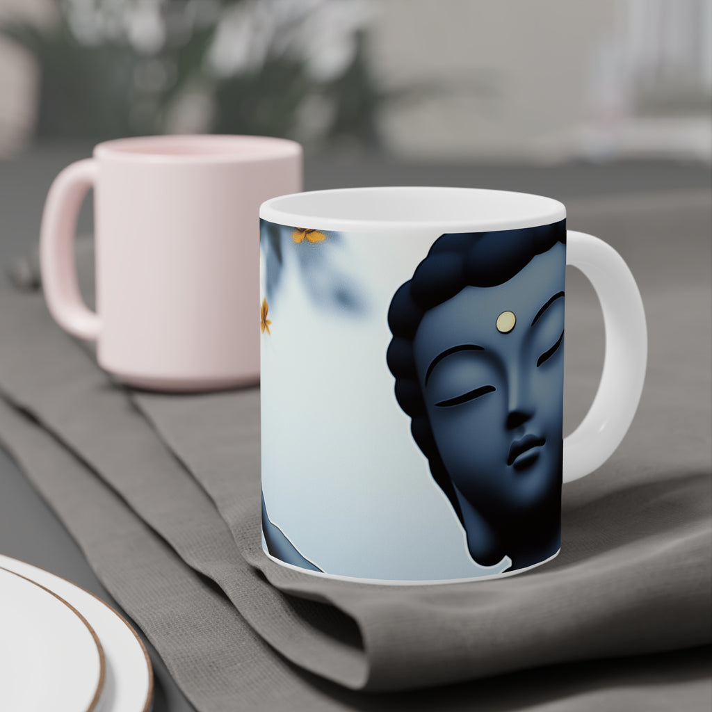 Serene Nature Ceramic Mug - Autumn Leaves Design (11oz, 15oz, 20oz)