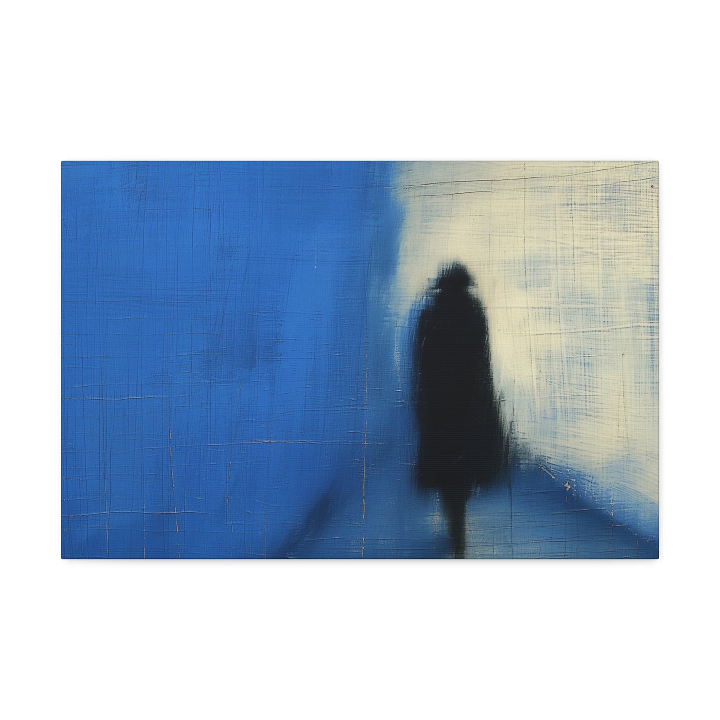 Abstract Blue Shadow Canvas Wall Art — Stretched 1.5"